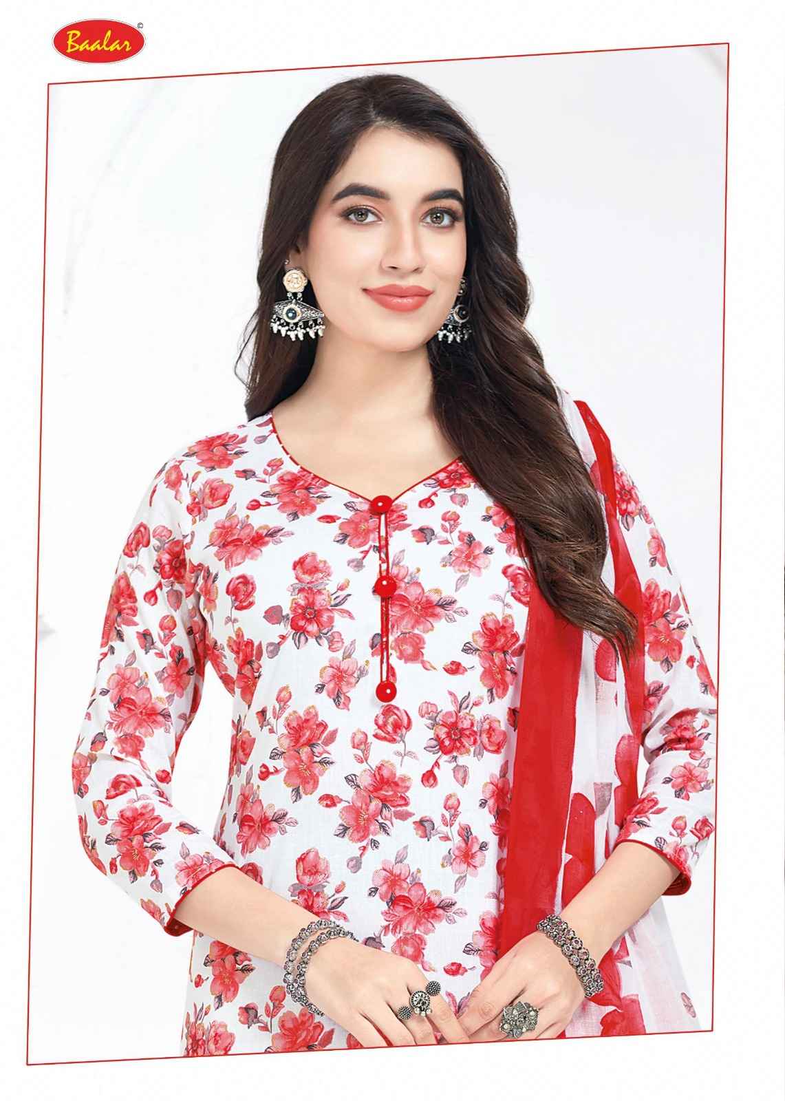 BAALAR CHERRY VOL-01 HEAVY LAWN COTTON PRINTED DRESS MATERIAL AT WHOLESALE PRICE