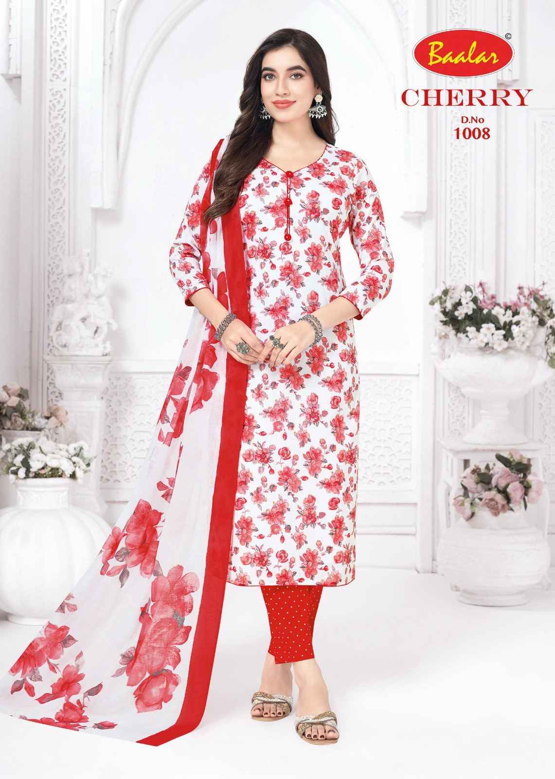 BAALAR CHERRY VOL-01 HEAVY LAWN COTTON PRINTED DRESS MATERIAL AT WHOLESALE PRICE