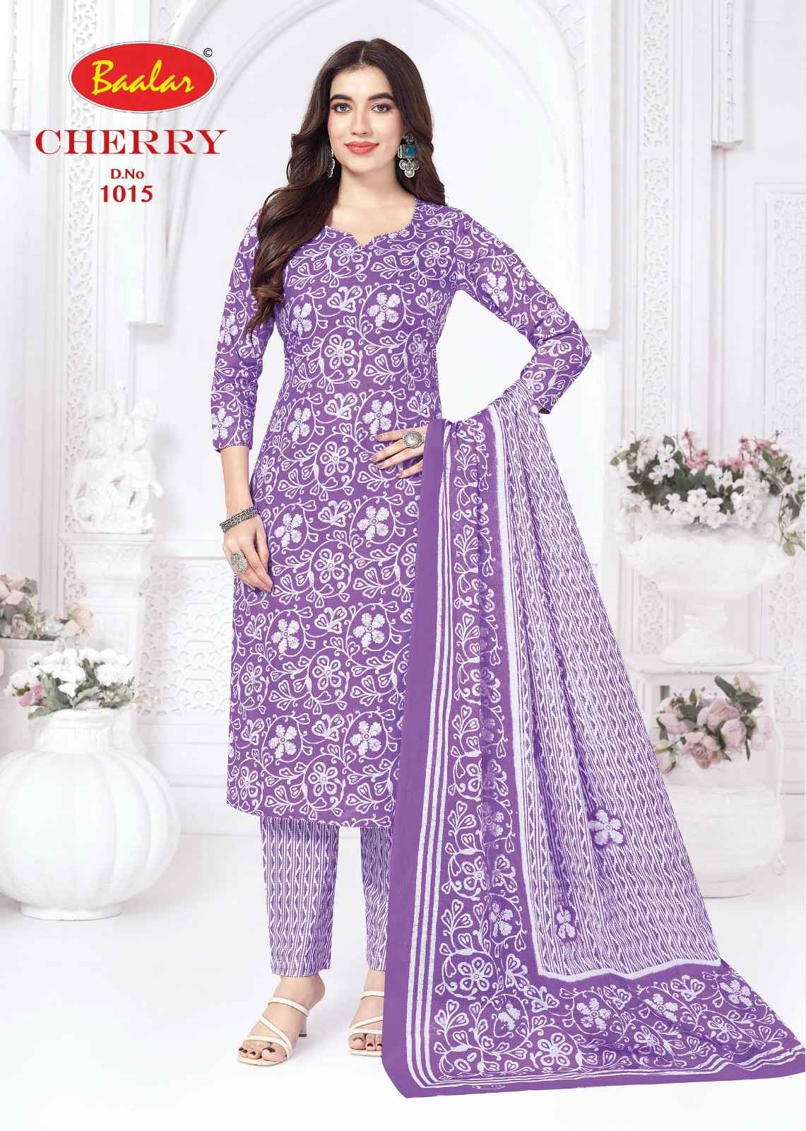 BAALAR CHERRY VOL-01 HEAVY LAWN COTTON PRINTED DRESS MATERIAL AT WHOLESALE PRICE