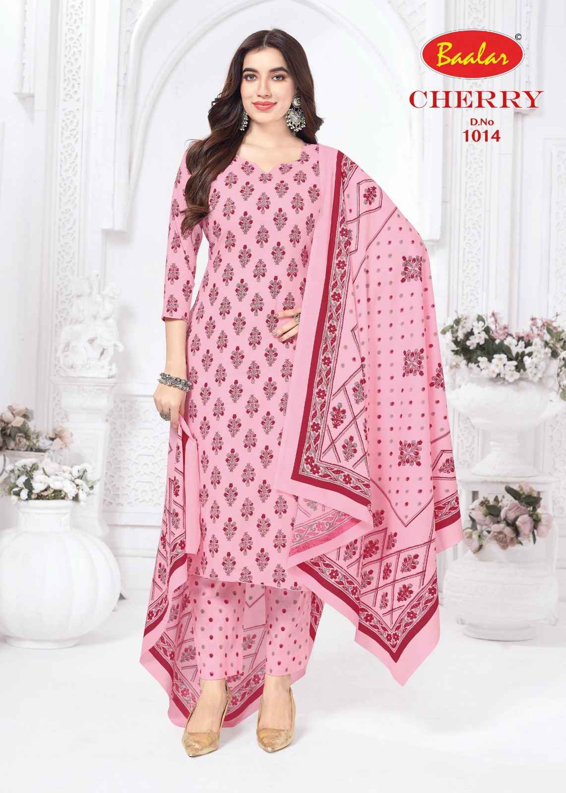 BAALAR CHERRY VOL-01 HEAVY LAWN COTTON PRINTED DRESS MATERIAL AT WHOLESALE PRICE