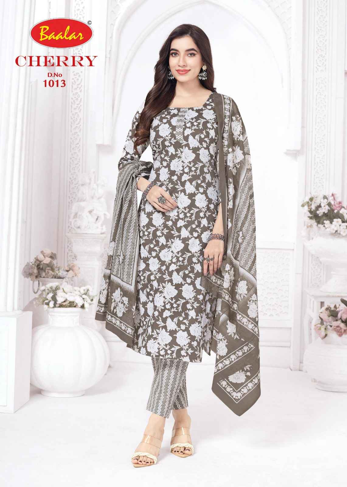 BAALAR CHERRY VOL-01 HEAVY LAWN COTTON PRINTED DRESS MATERIAL AT WHOLESALE PRICE