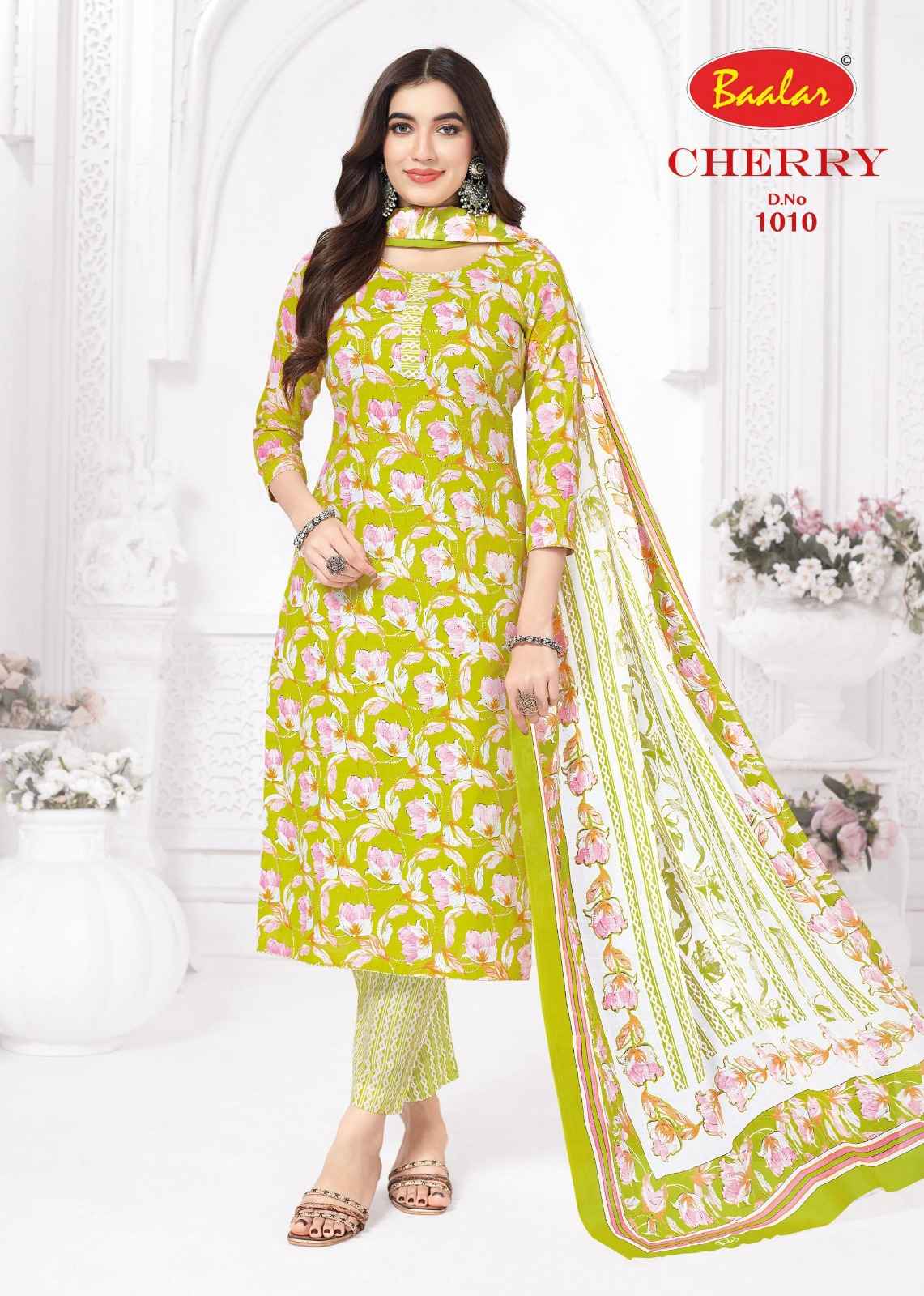 BAALAR CHERRY VOL-01 HEAVY LAWN COTTON PRINTED DRESS MATERIAL AT WHOLESALE PRICE