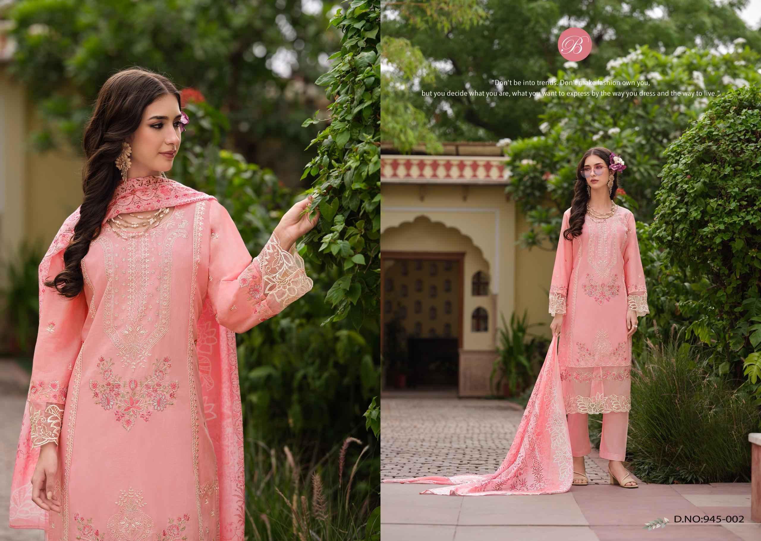 BELLIZA OMBRE VOL 2 PURE COTTON LAWN KARACHI EMBROIDERY WORK DRESS MATERIAL AT WHOLESALE PRICE