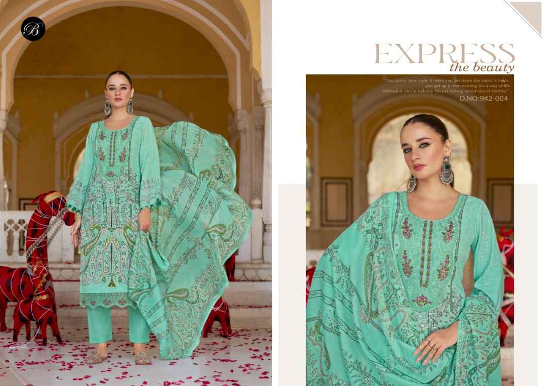 BELLIZA SHAHIBA JAM COTTON EMBROIDERY WORK DRESS MATERIAL AT WHOLESALE PRICE
