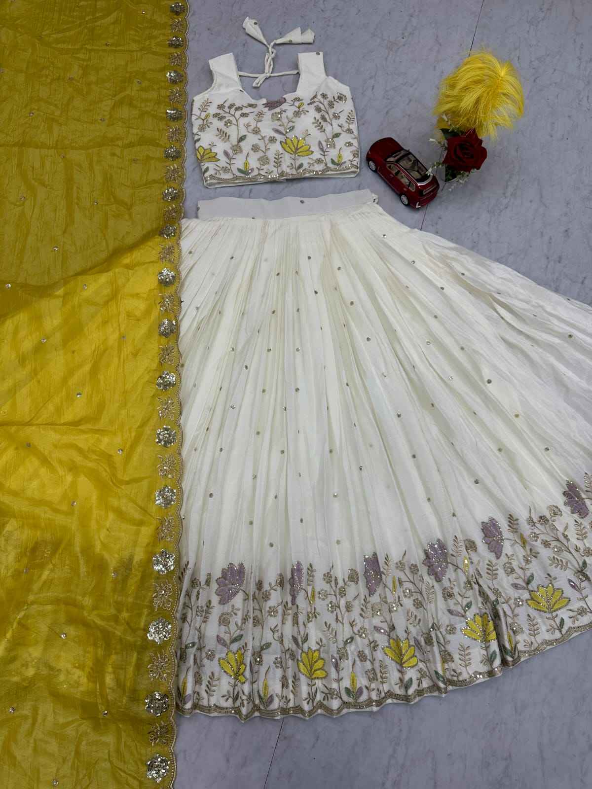 CHINON EMBROIDERY THREAD AND SEQUENCE WORK LEHENGA CHOLI TAPI-307 AT WHOLESALE PRICE