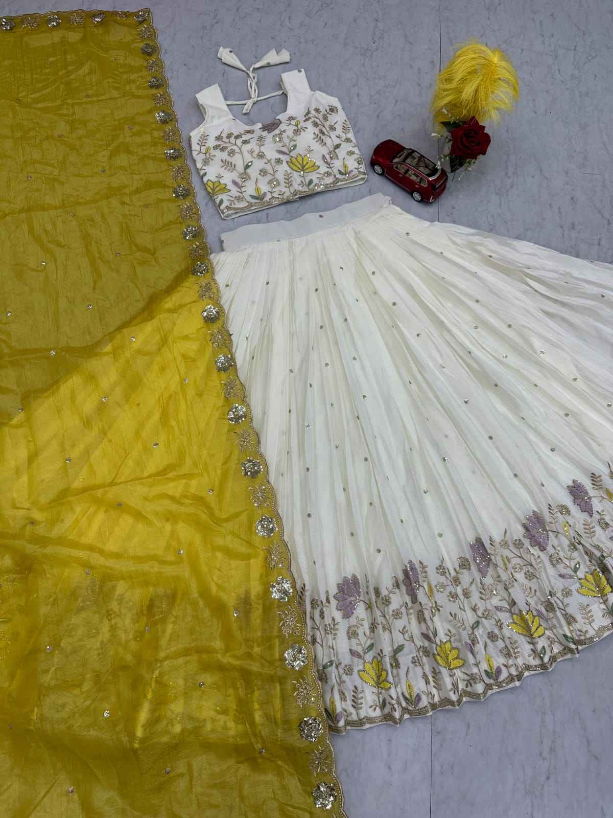 CHINON EMBROIDERY THREAD AND SEQUENCE WORK LEHENGA CHOLI TAPI-307 AT WHOLESALE PRICE