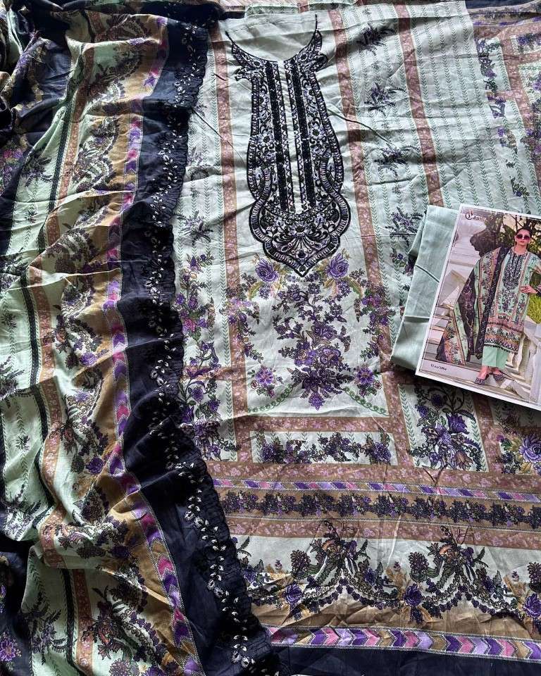 COSMOS NEEDLE IMPRESSIONS VOL-1 LAWN COTTON EMBROIDERED EID DRESS MATERIAL AT WHOLESALE PRICE