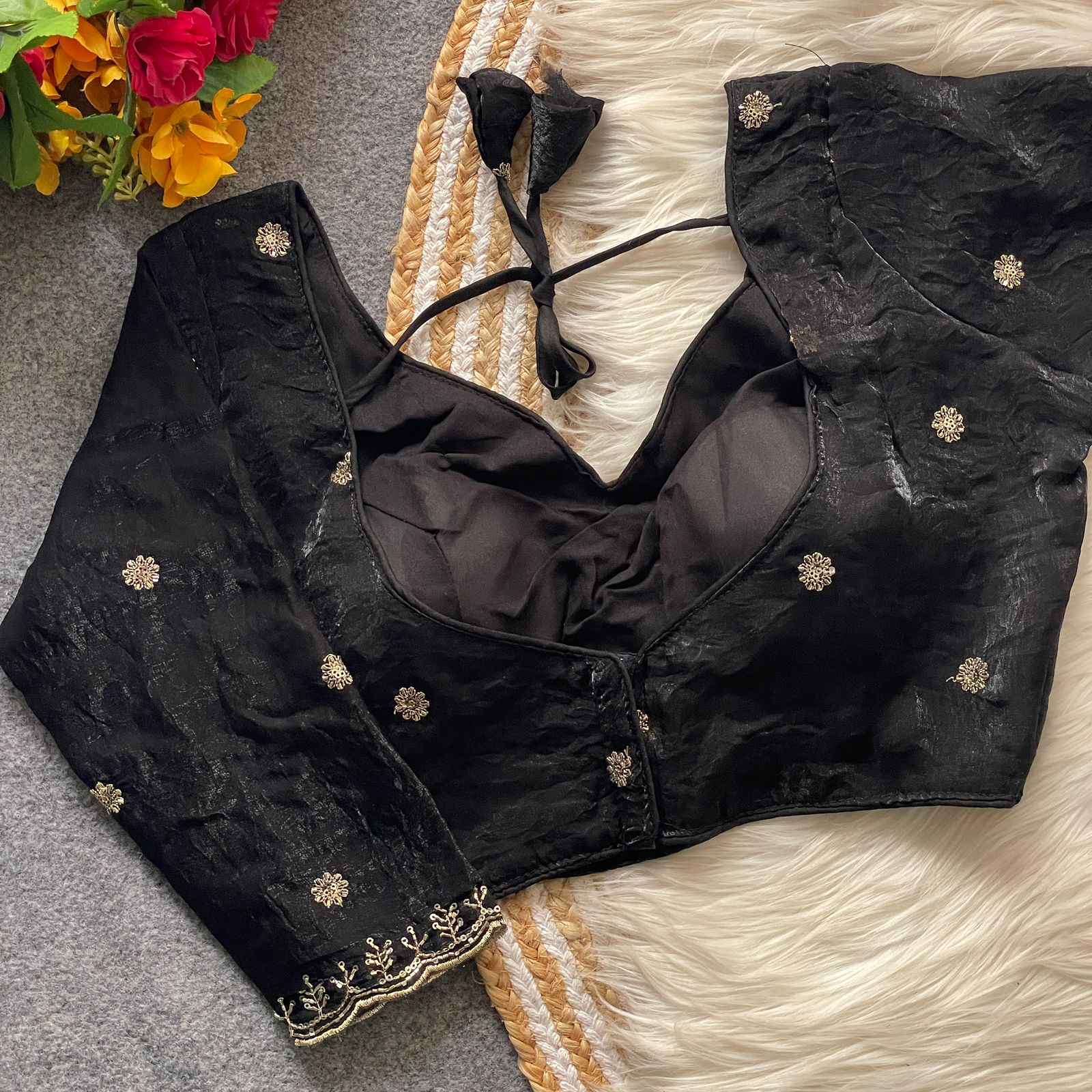 HEAVY PURE FENDY SILK BEADS HANDWORK BRIDAL BLOUSE AT WHOLESALE PRICE  