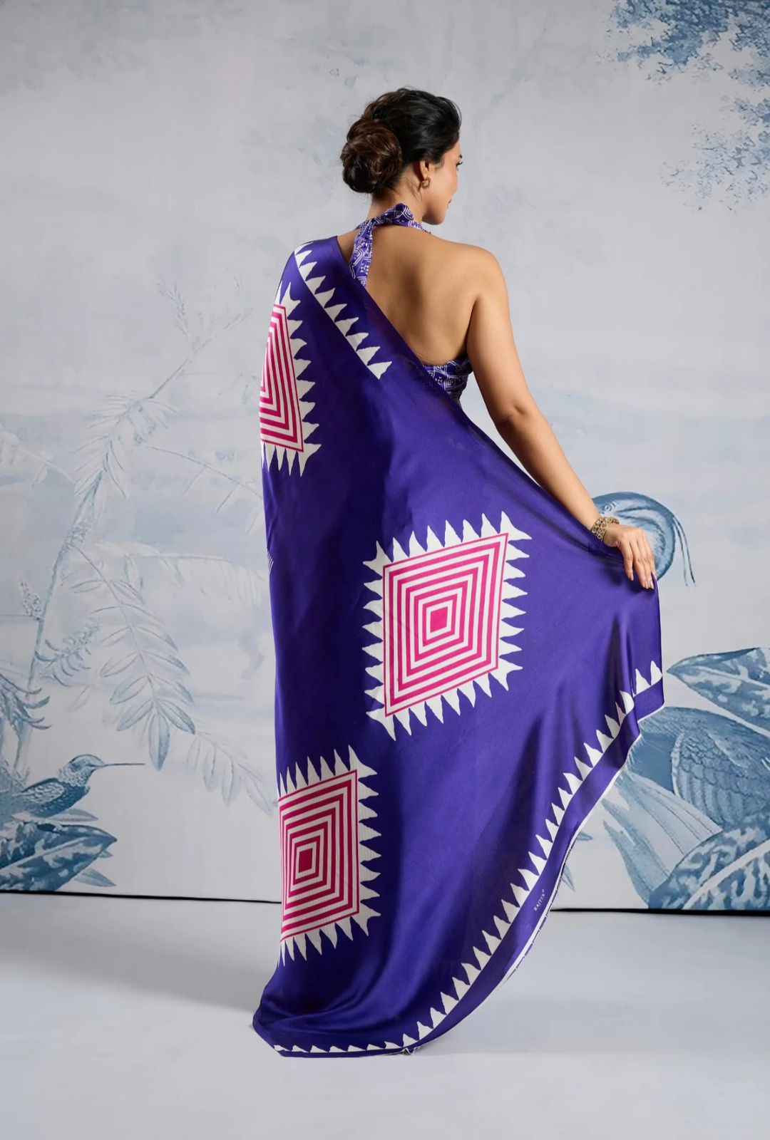 ORIGINAL JAPAN SATIN WITH DIGITAL PRINT SAREE 1 AT WHOLESALE PRICE