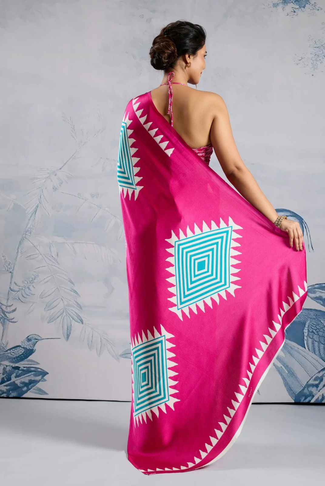 ORIGINAL JAPAN SATIN WITH DIGITAL PRINT SAREE 1 AT WHOLESALE PRICE