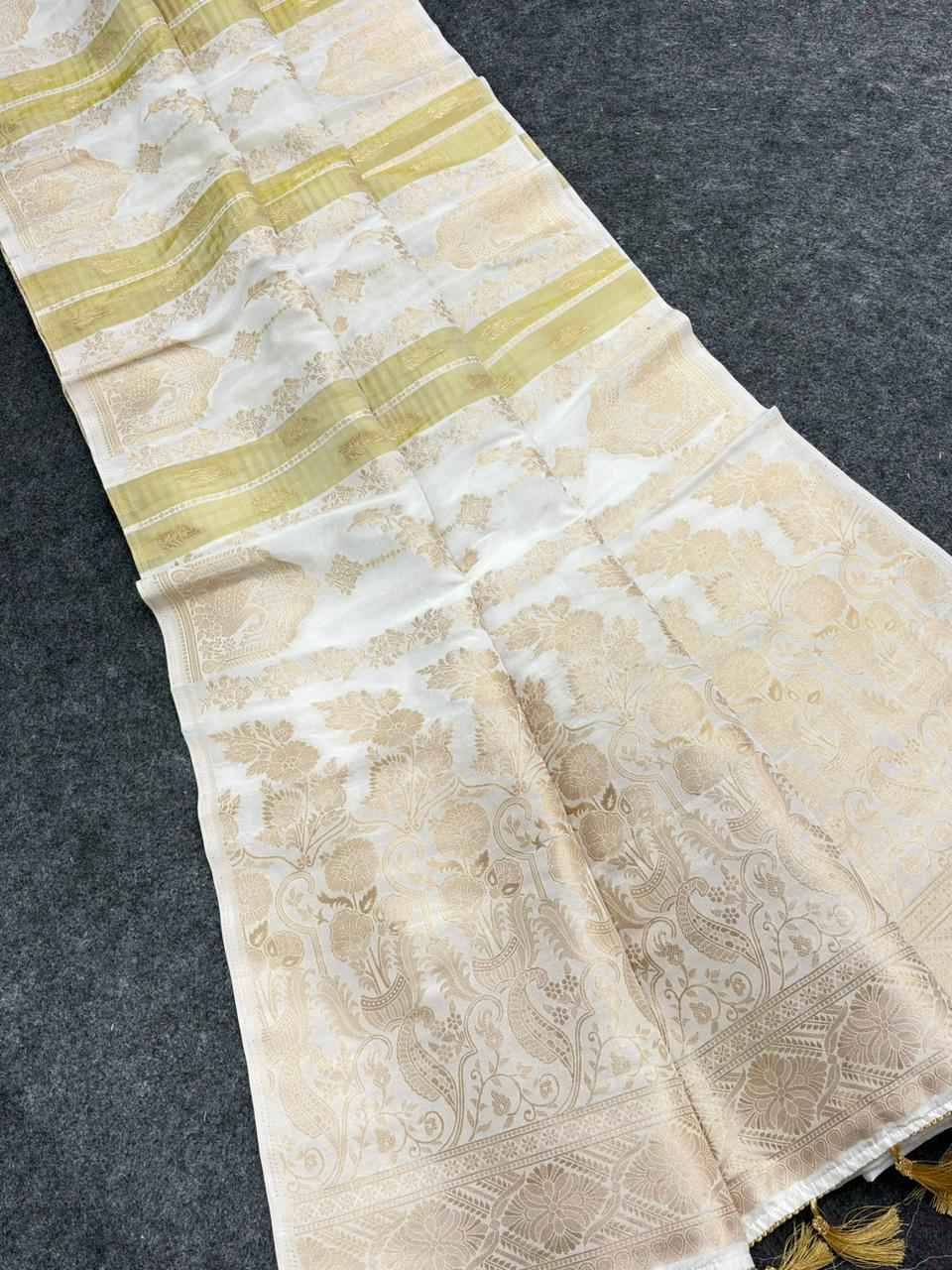  KHADI CREPE TISSUE PAITHANI SILK ZARI WEAVING SAREE AT WHOLESALE PRICE