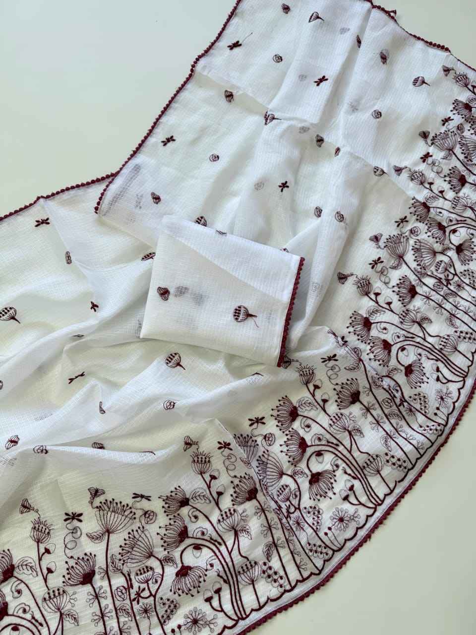 PREMIUM SOFT KOTA DORIYA MULTY THREAD WORK SAREE AT WHOLESALE PRICE