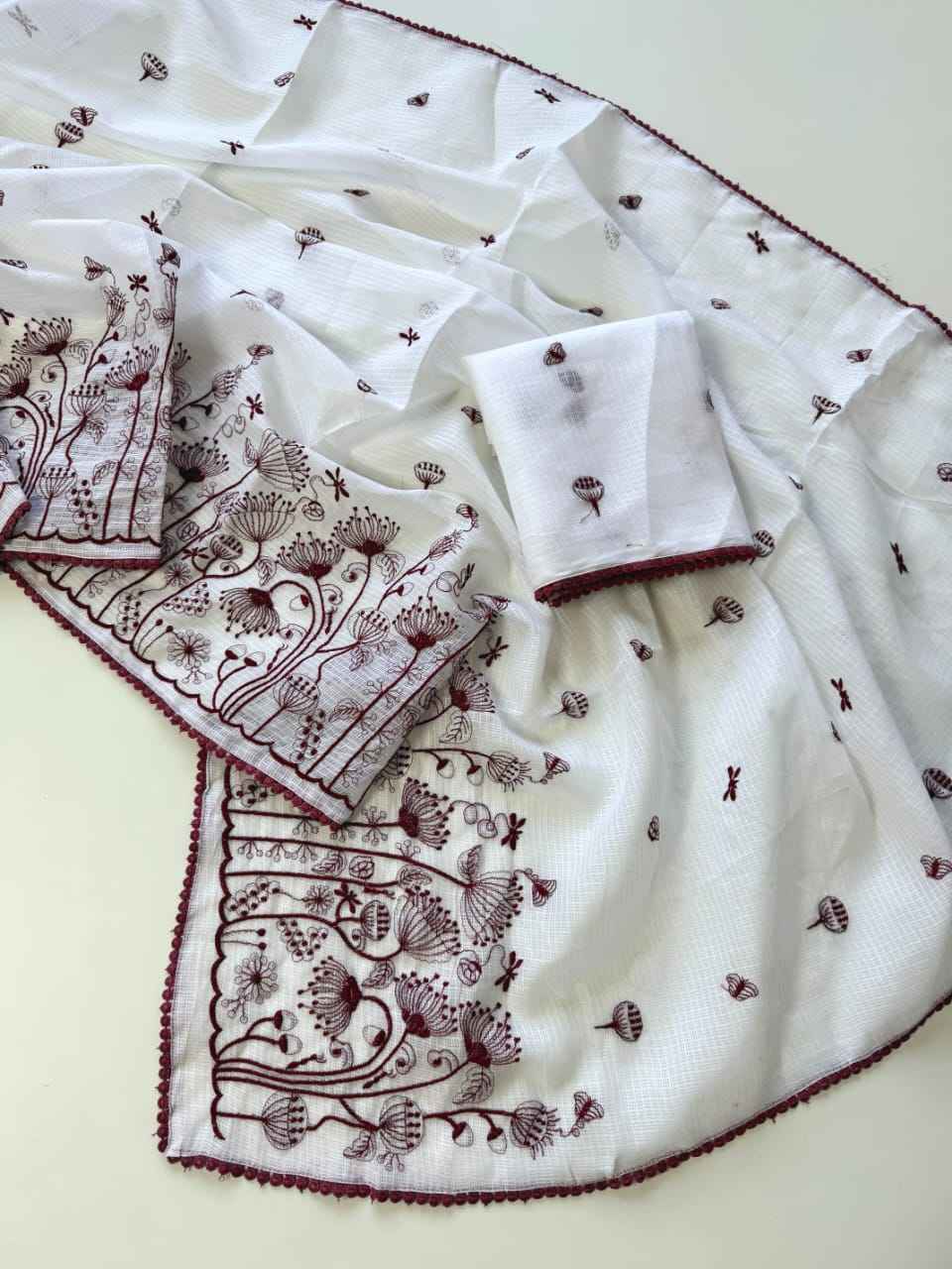 PREMIUM SOFT KOTA DORIYA MULTY THREAD WORK SAREE AT WHOLESALE PRICE