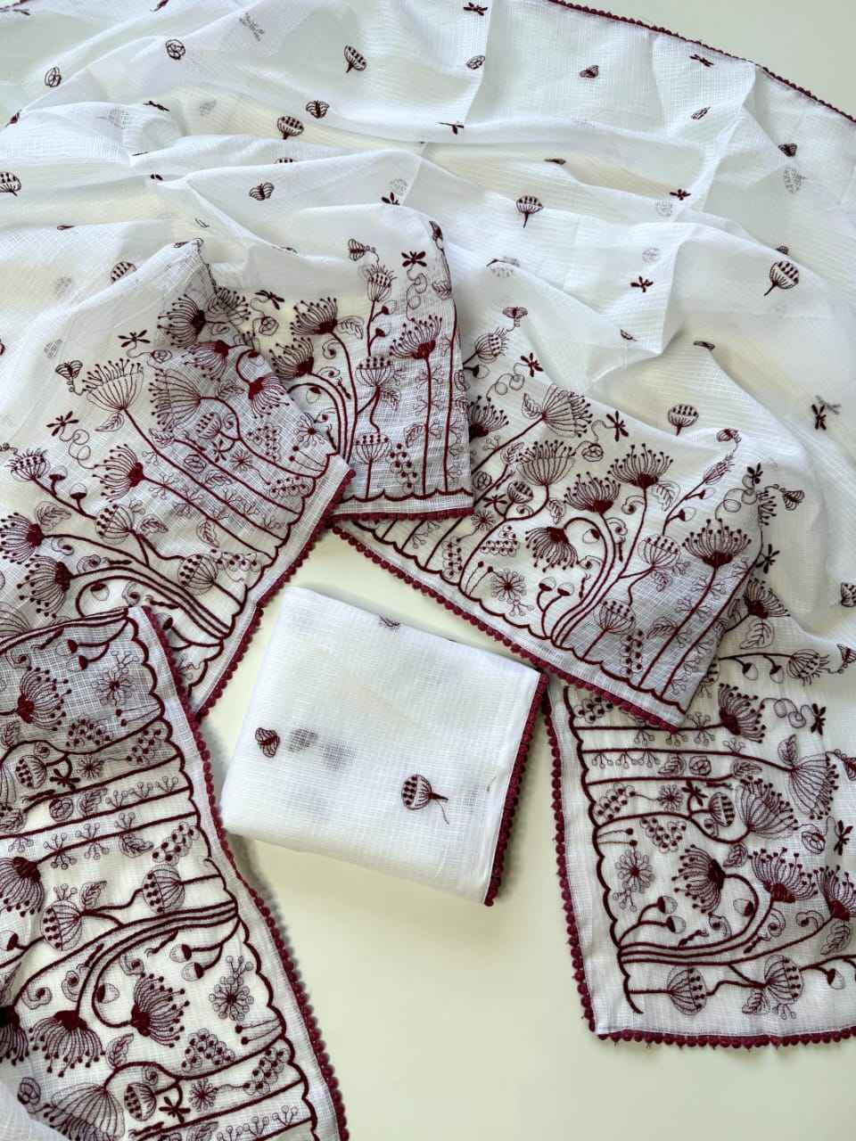 PREMIUM SOFT KOTA DORIYA MULTY THREAD WORK SAREE AT WHOLESALE PRICE