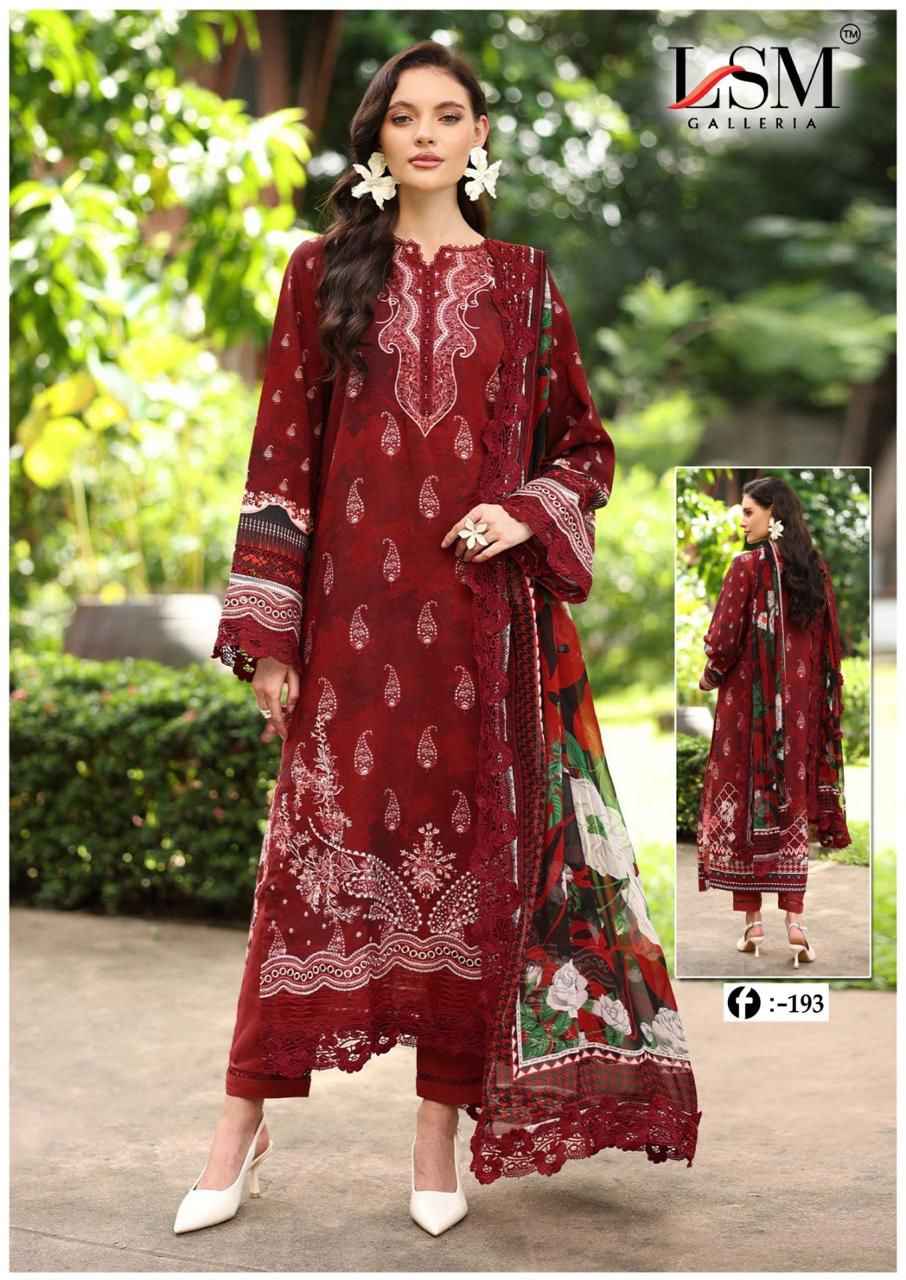 LSM FIRDOUS QUEEN VOL-19 EXCLUSIVE HEAVY LAWN DRESS MATERIAL AT WHOLESALE PRICE