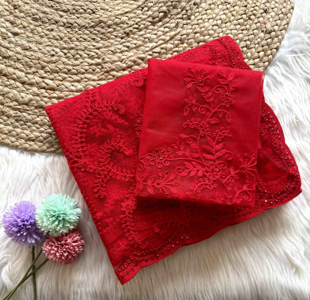 SOFT BUTTERFLY NET HEAVY THREAD AND DIAMOND WORK SAREE AT WHOLESALE PRICE 