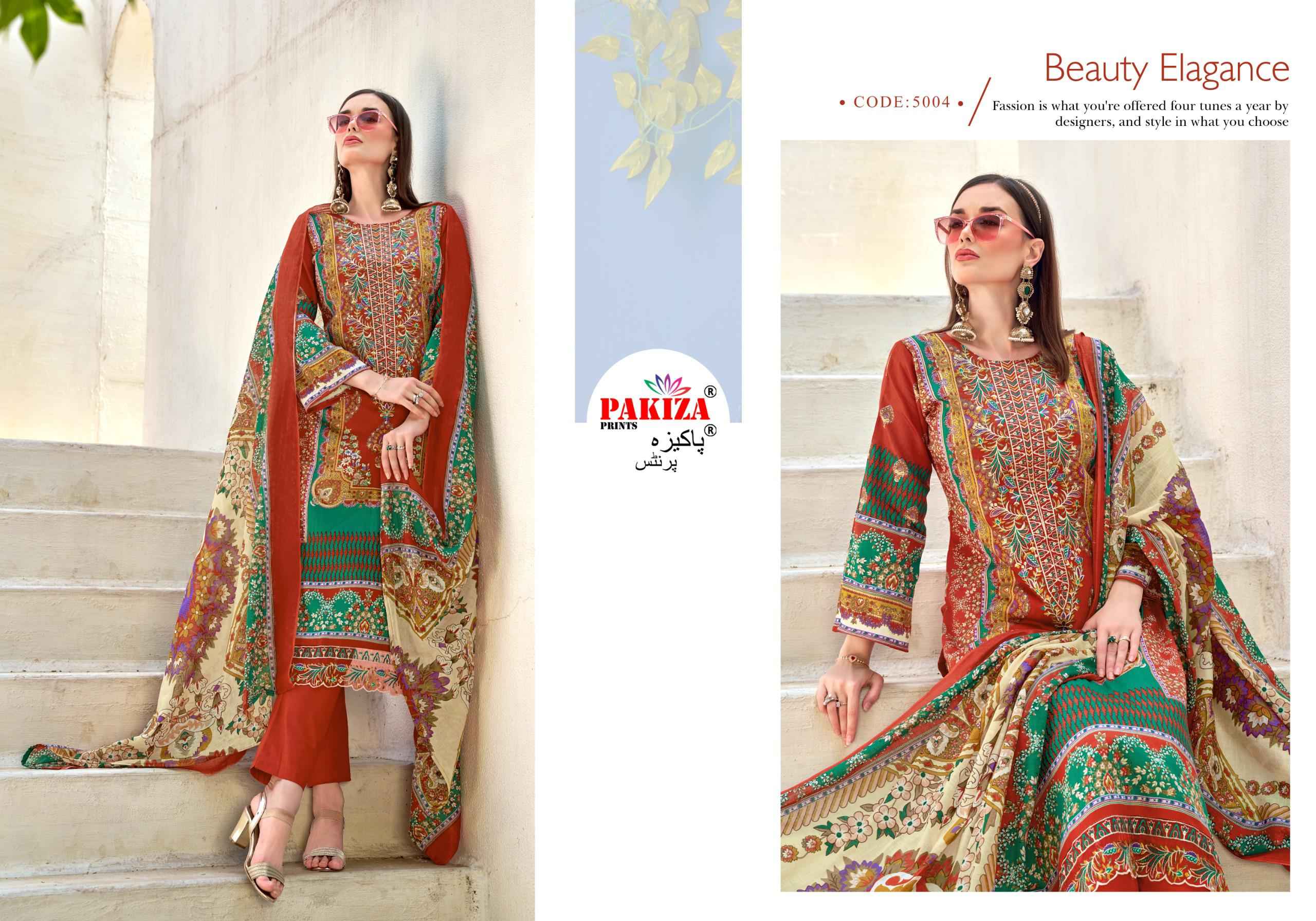 PAKIZA FARMAISH VOL-5 JAM SATIN KASHMIRI EMBROIDERY DRESS MATERIAL AT WHOLESALE PRICE  