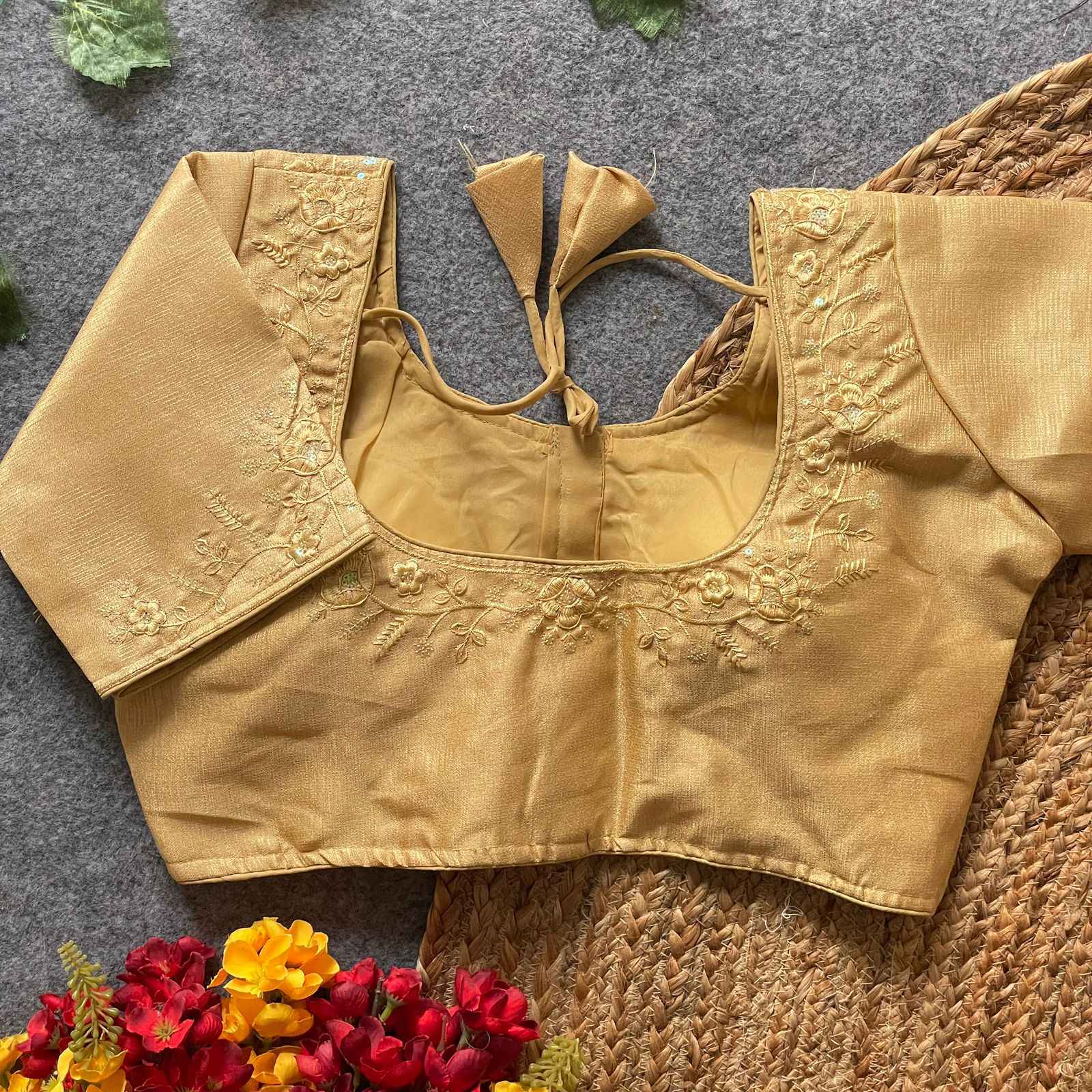 PHANTOM SILK SEQUINS WORK MULTI TONE EMBROIDERY WORK BLOUSE AT WHOLESALE PRICE  