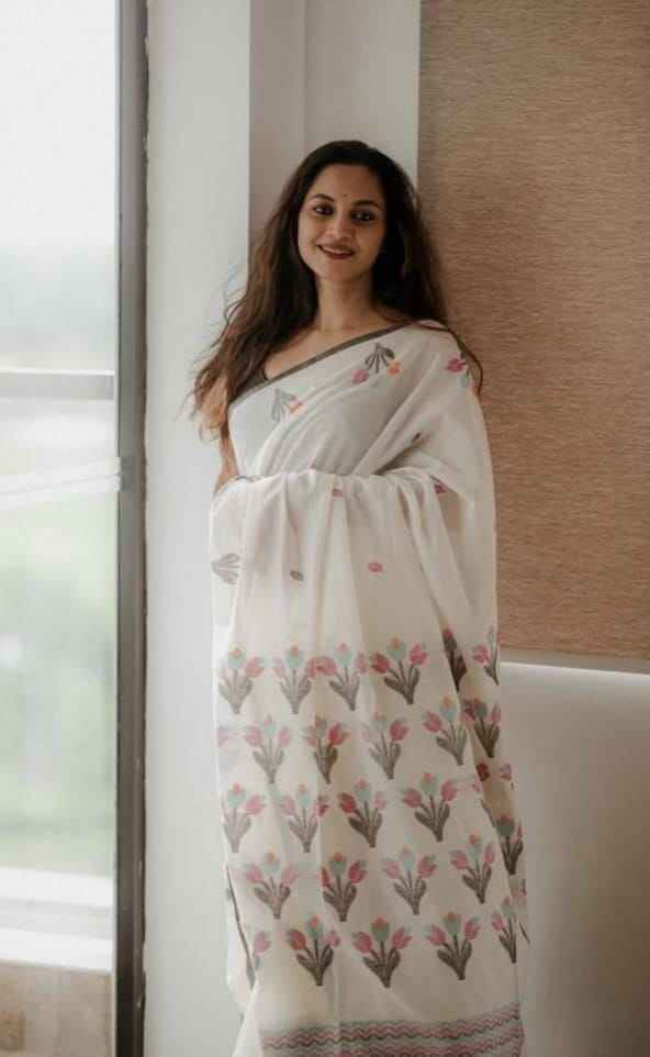 PLAIN LINEN DIGITAL PRINTED SAREE CODE MG545 AT WHOLESALE PRICE