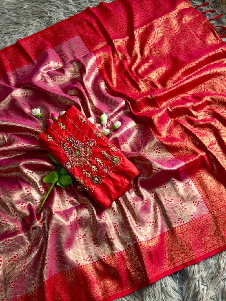 PREMIUM BANARASI TISSUE SILK ELEGANT ZARI WOVEN SAREE AT WHOLESALE PRICE