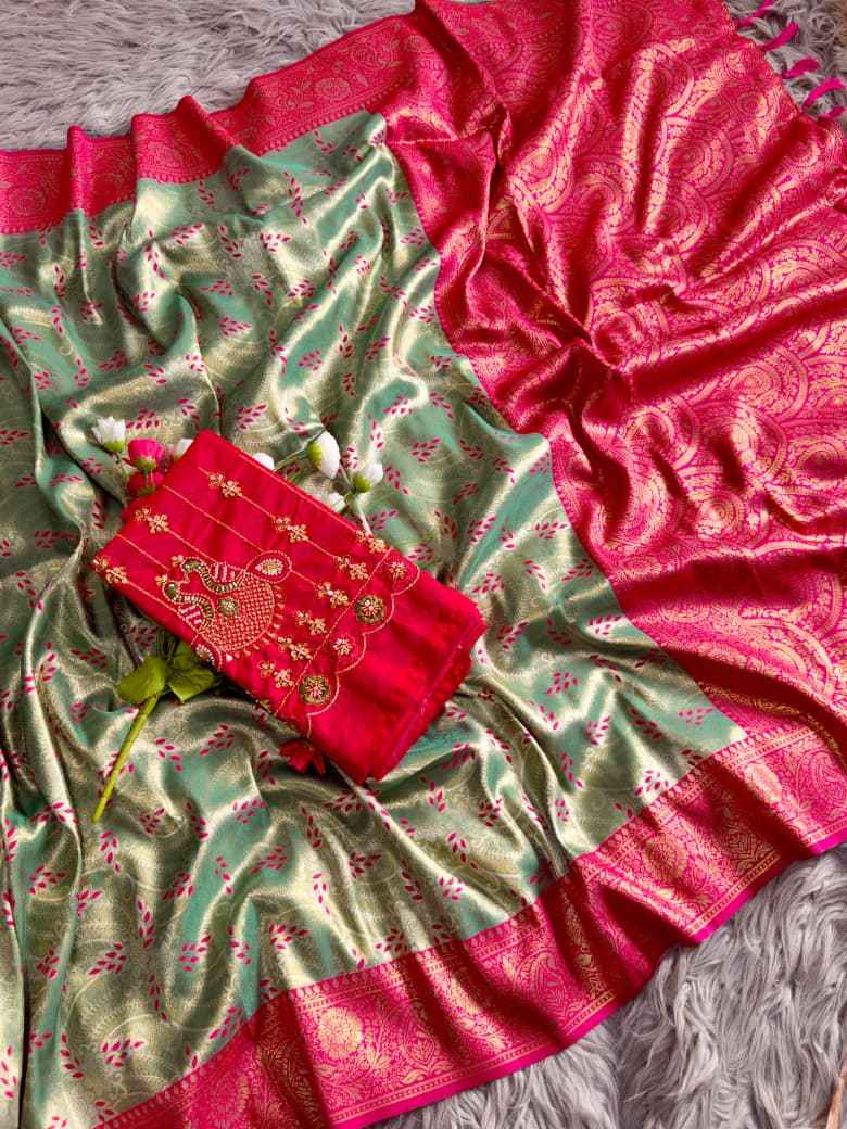 PREMIUM BANARASI TISSUE SILK ELEGANT ZARI WOVEN SAREE AT WHOLESALE PRICE