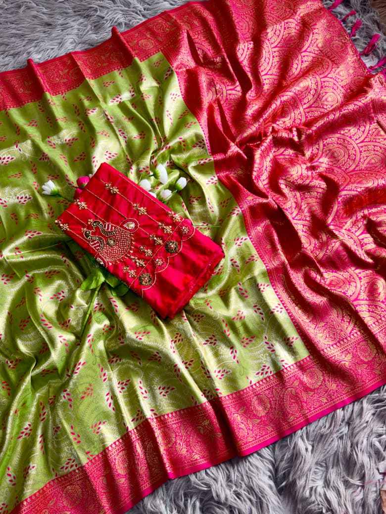 PREMIUM BANARASI TISSUE SILK ELEGANT ZARI WOVEN SAREE AT WHOLESALE PRICE