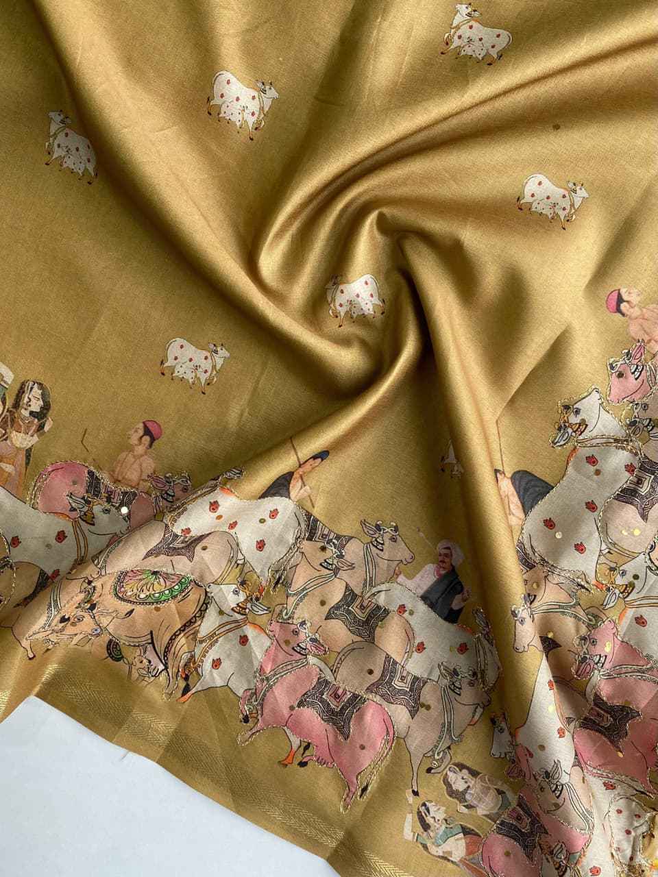 PREMIUM DOLA SILK PRINT WITH ZARI WEAVES SAREE AT WHOLESALE PRICE 