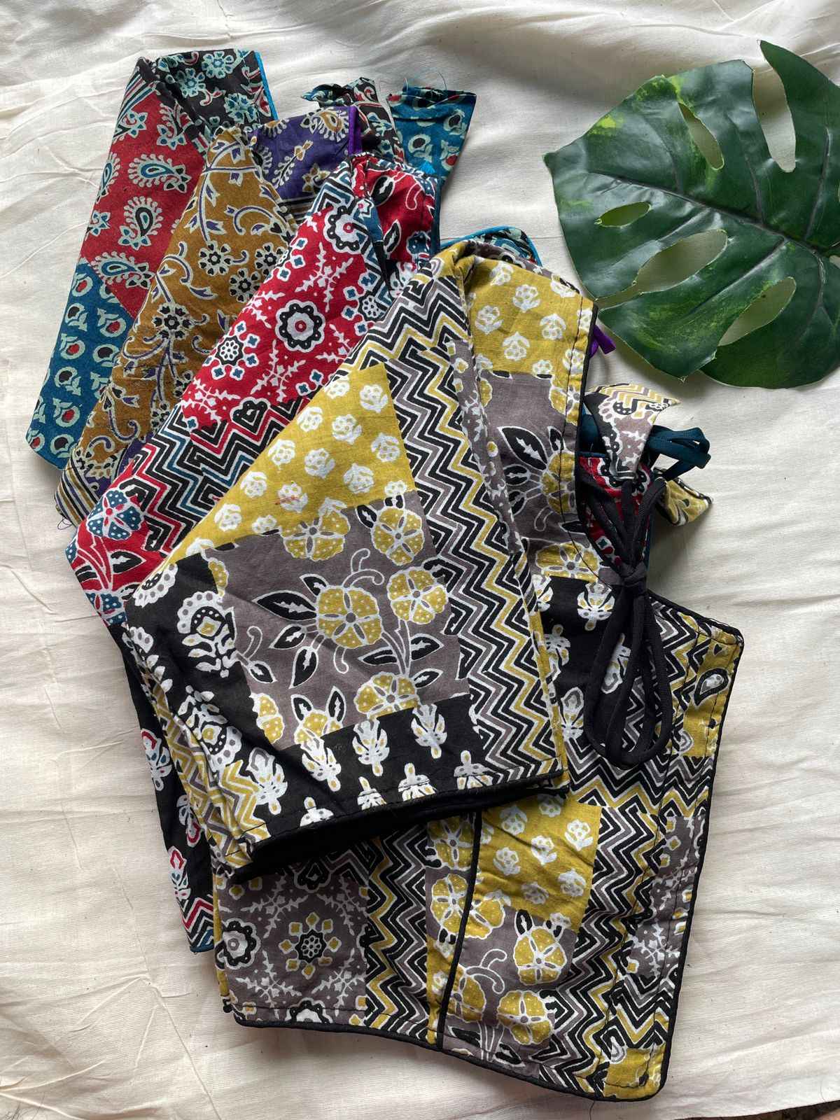 PURE AJRAKH HANDBLOCK COTTON BOARNECK BLOUSE AT WHOLESALE PRICE 