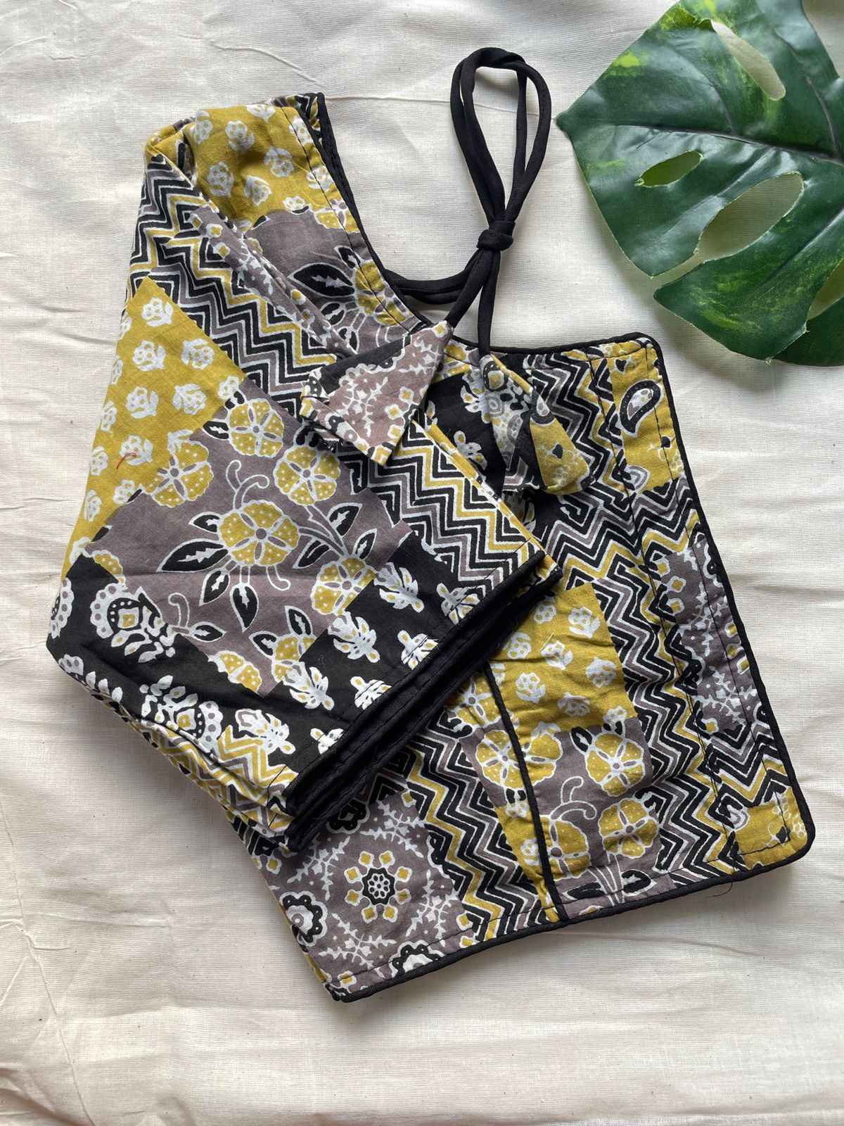 PURE AJRAKH HANDBLOCK COTTON BOARNECK BLOUSE AT WHOLESALE PRICE 