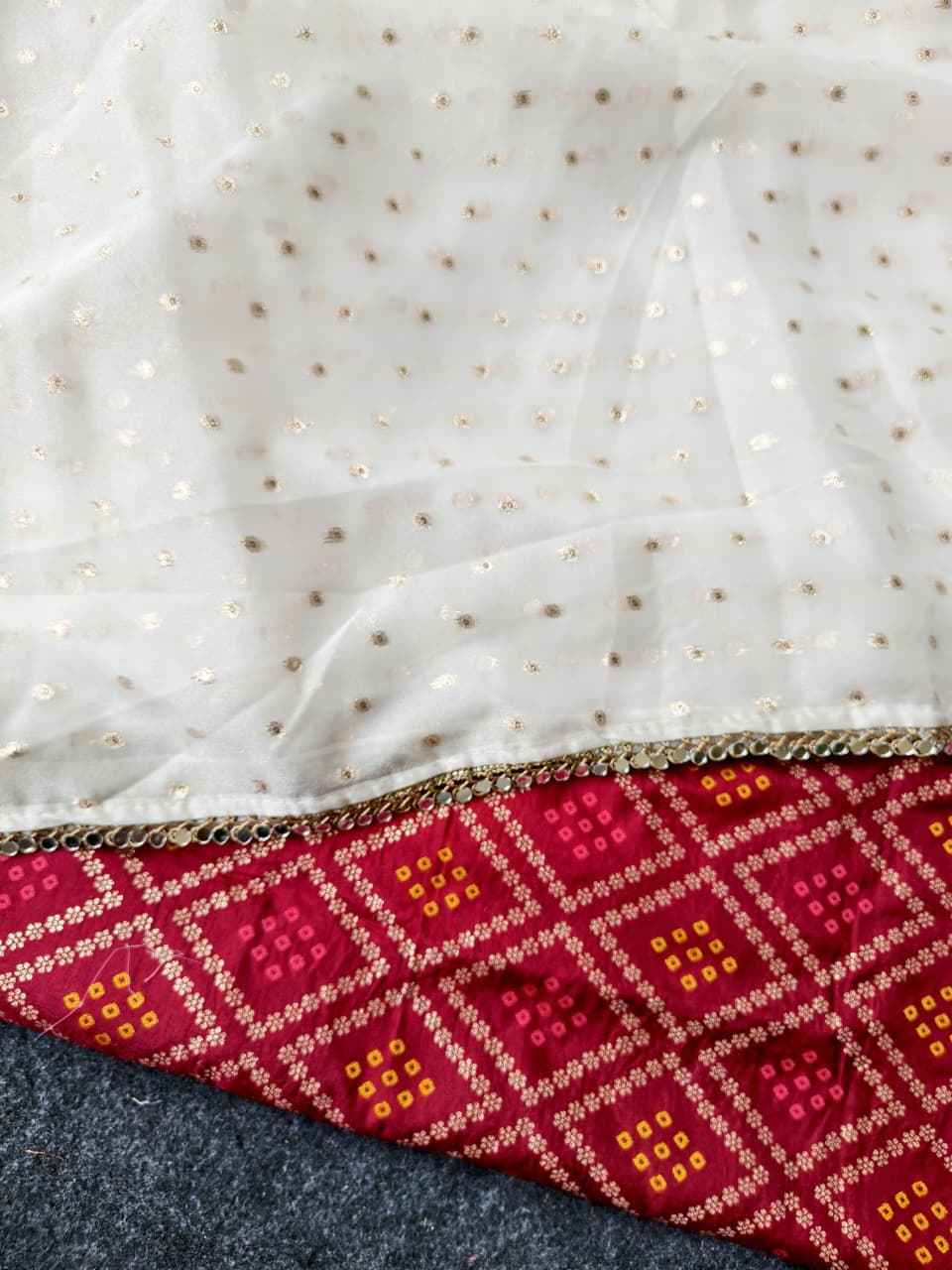 PURE CHIFFON ORGANZA MIRROR LACE SAREE AT WHOLESALE PRICE 