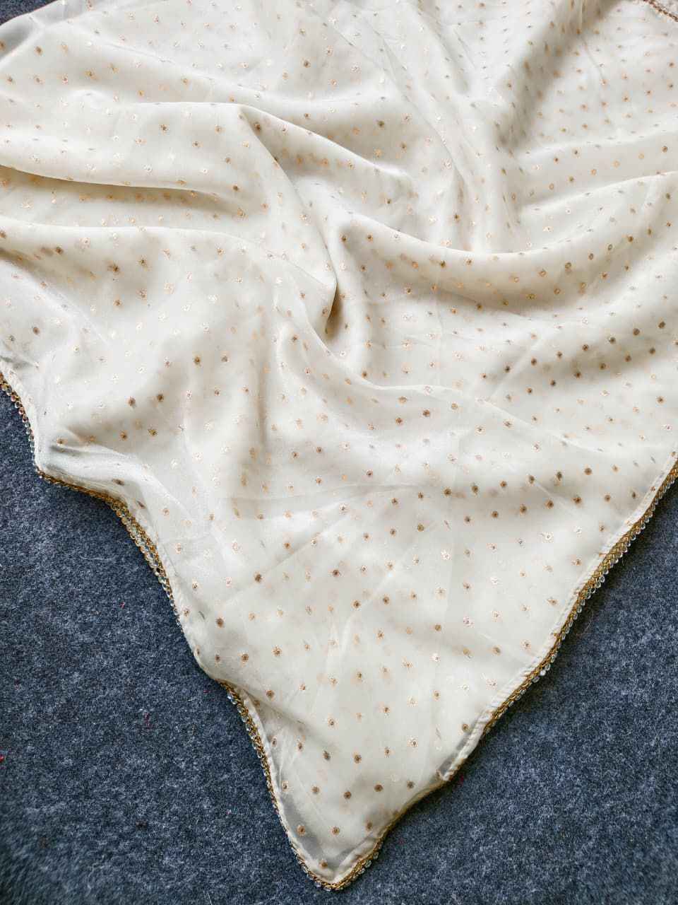 PURE CHIFFON ORGANZA MIRROR LACE SAREE AT WHOLESALE PRICE 