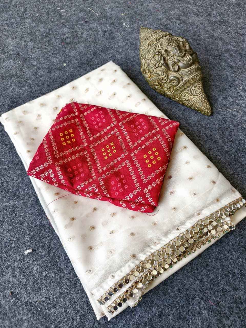 PURE CHIFFON ORGANZA MIRROR LACE SAREE AT WHOLESALE PRICE 