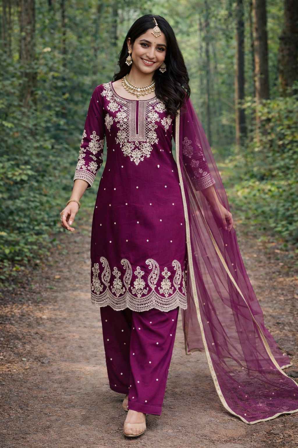  PURE GMY SILK EMBROIDERY CODING SEQUENCE WORK PAKISTANI STYLE READYMADE SUIT AT WHOLESALE PRICE