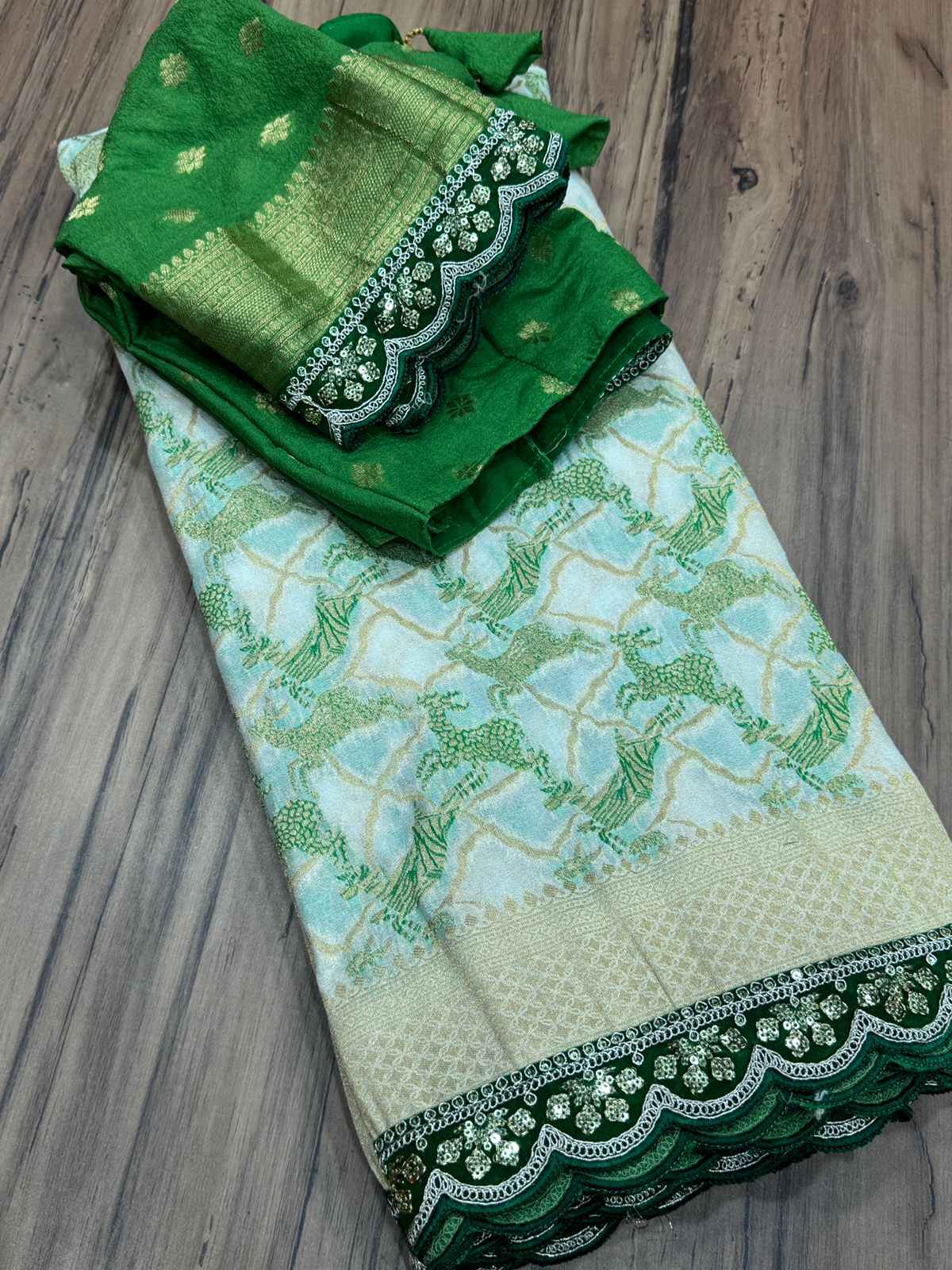 PURE KHADI SILK PICHWAI RICH JARI WEAVING SAREE AT WHOLESALE PRICE