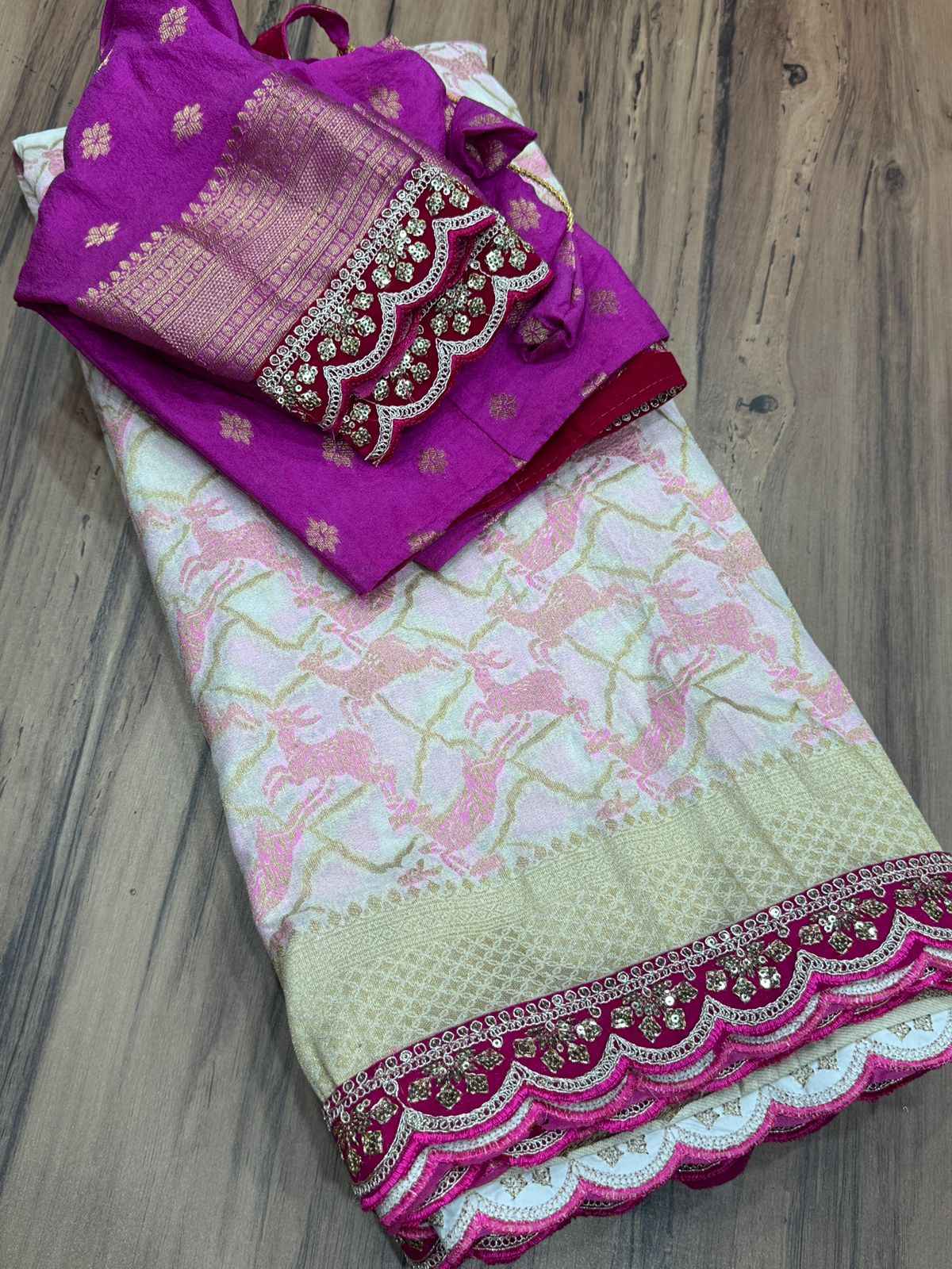 PURE KHADI SILK PICHWAI RICH JARI WEAVING SAREE AT WHOLESALE PRICE