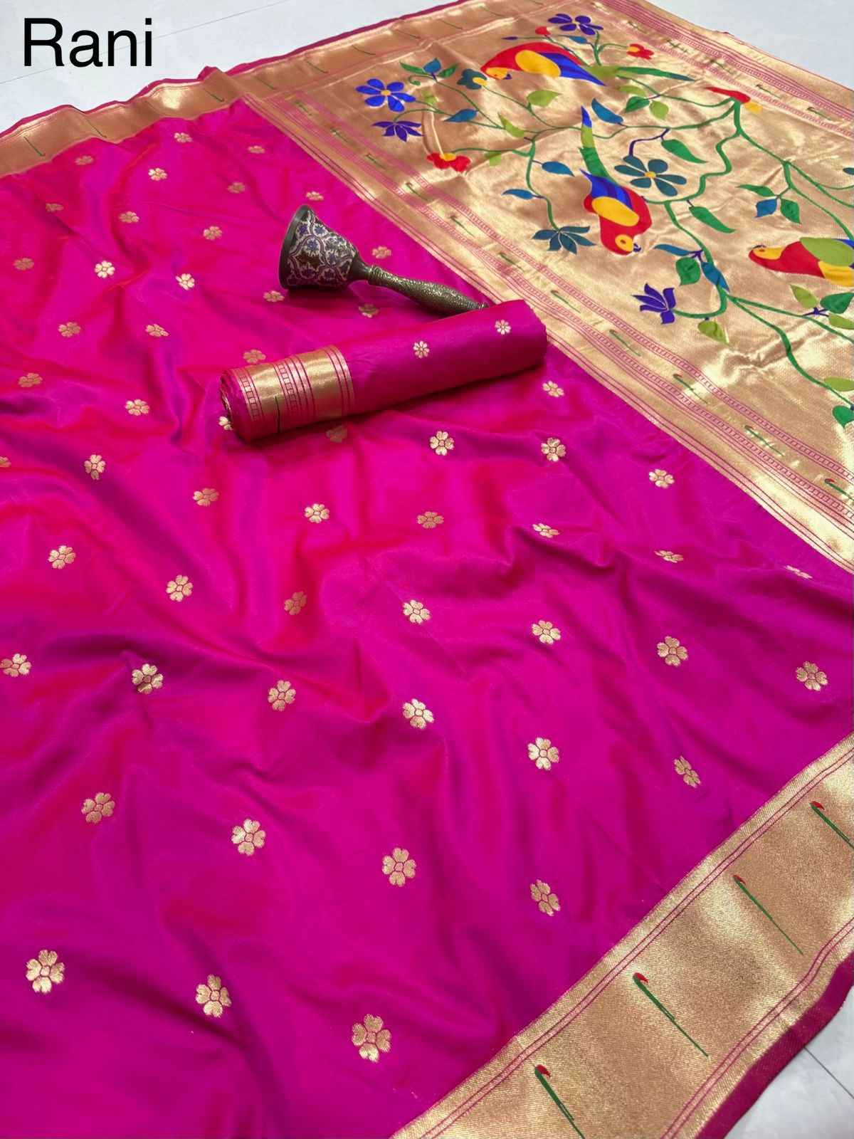 PURE SOFT KANCHIVRAM PETHANI SILK MUNIYA ZARI WEAVING SAREE AT WHOLESALE PRICE