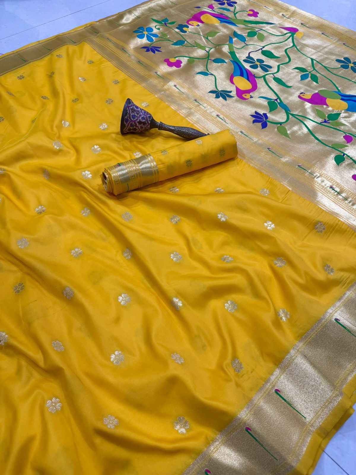 PURE SOFT KANCHIVRAM PETHANI SILK MUNIYA ZARI WEAVING SAREE AT WHOLESALE PRICE