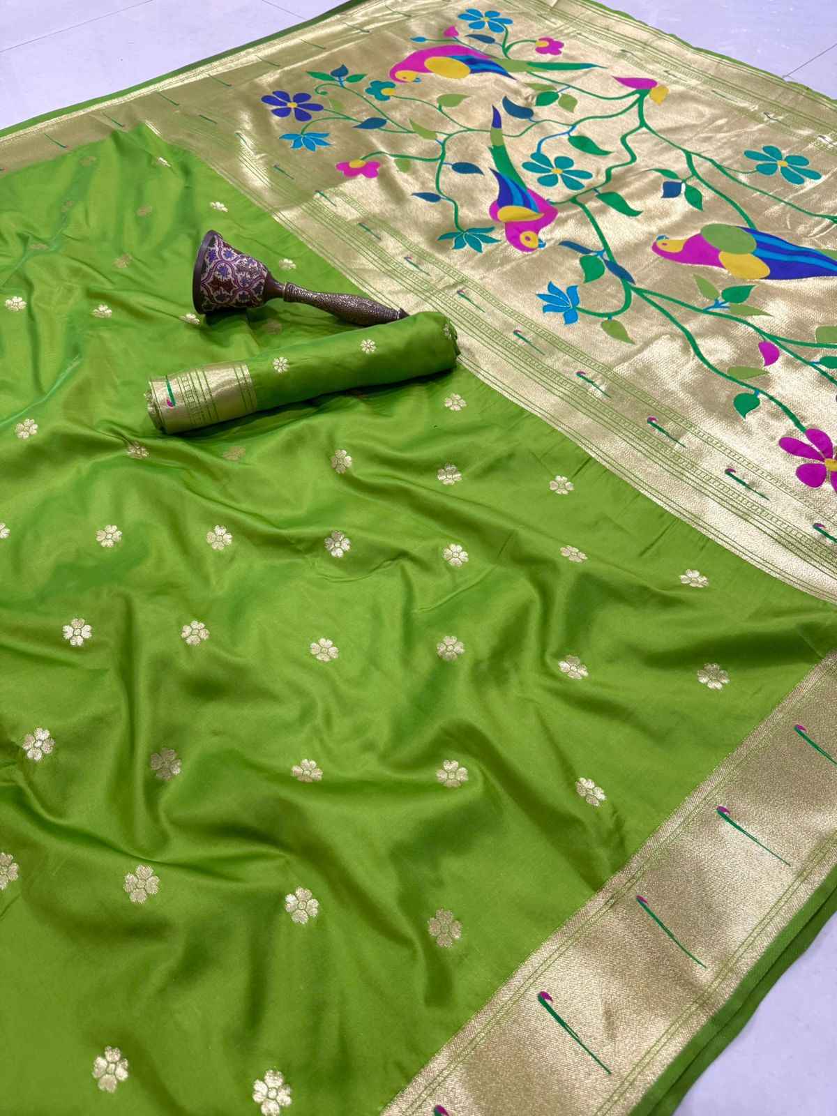 PURE SOFT KANCHIVRAM PETHANI SILK MUNIYA ZARI WEAVING SAREE AT WHOLESALE PRICE