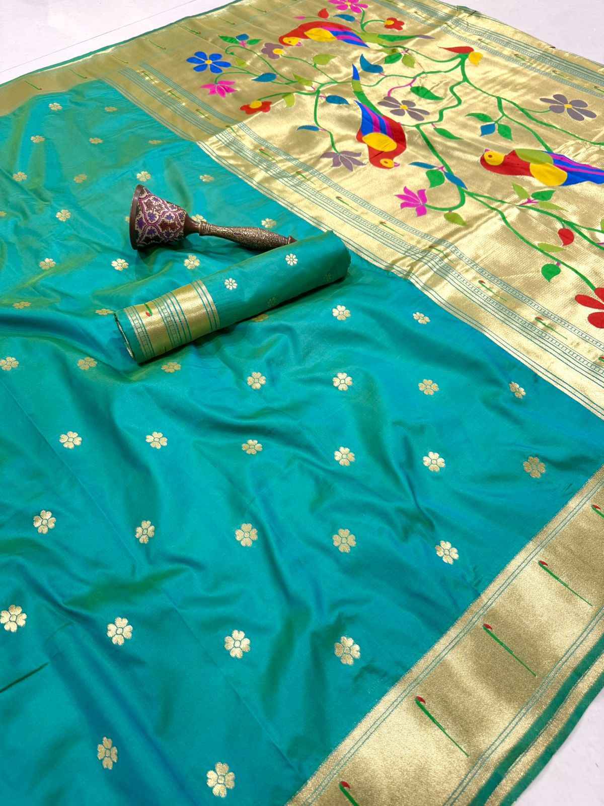 PURE SOFT KANCHIVRAM PETHANI SILK MUNIYA ZARI WEAVING SAREE AT WHOLESALE PRICE