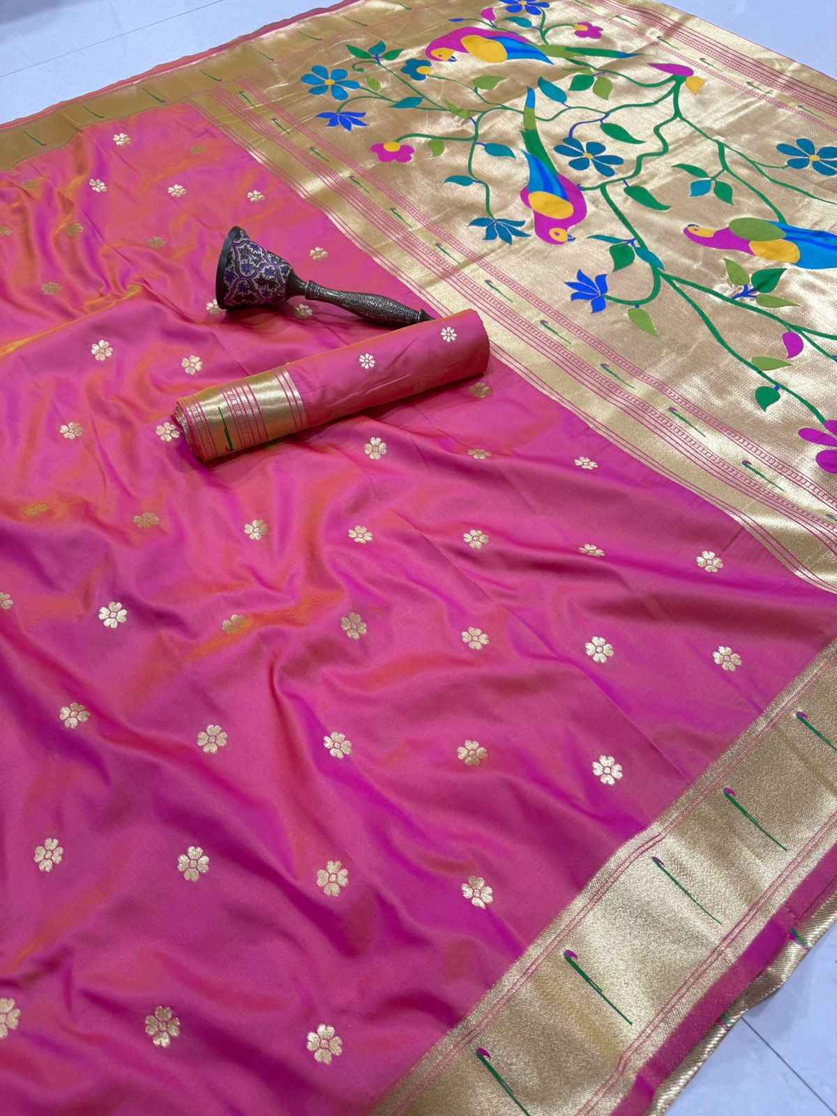 PURE SOFT KANCHIVRAM PETHANI SILK MUNIYA ZARI WEAVING SAREE AT WHOLESALE PRICE