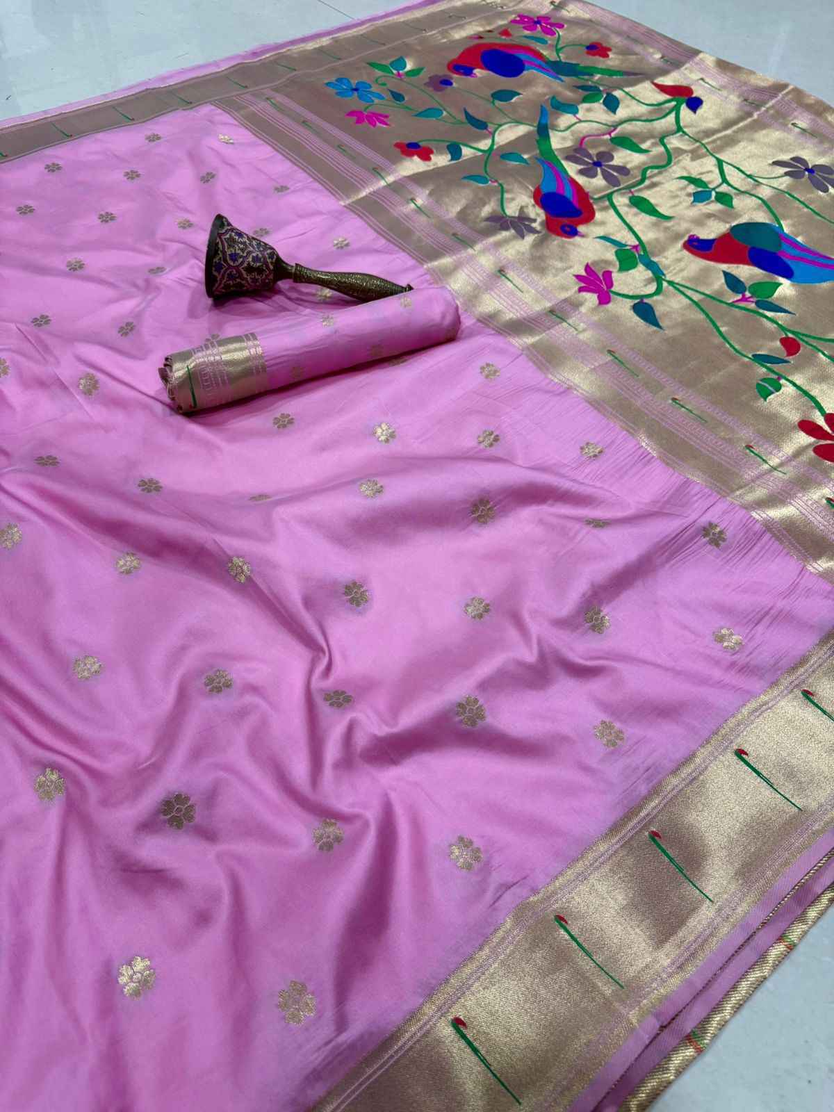 PURE SOFT KANCHIVRAM PETHANI SILK MUNIYA ZARI WEAVING SAREE AT WHOLESALE PRICE