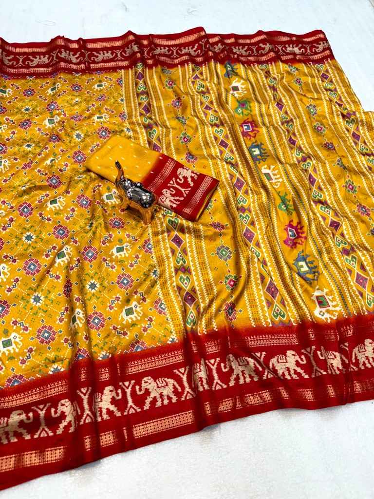 PURE SOFT TUSSER PATOLA PRINTED SAREE AT WHOLESALE PRICE