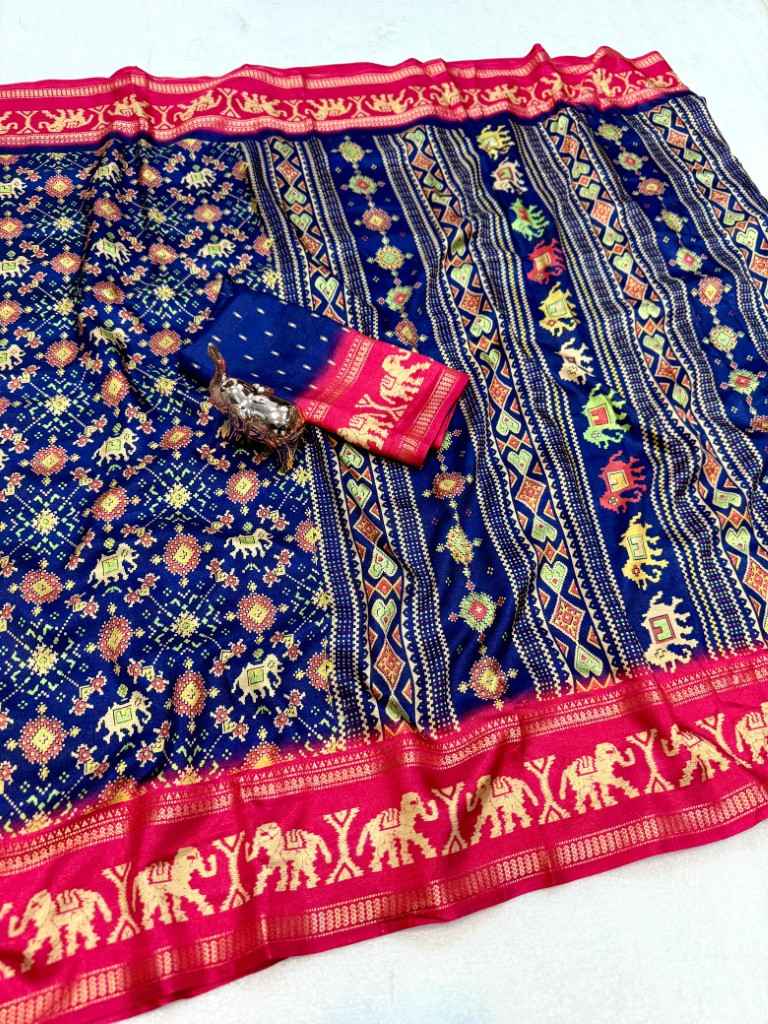 PURE SOFT TUSSER PATOLA PRINTED SAREE AT WHOLESALE PRICE