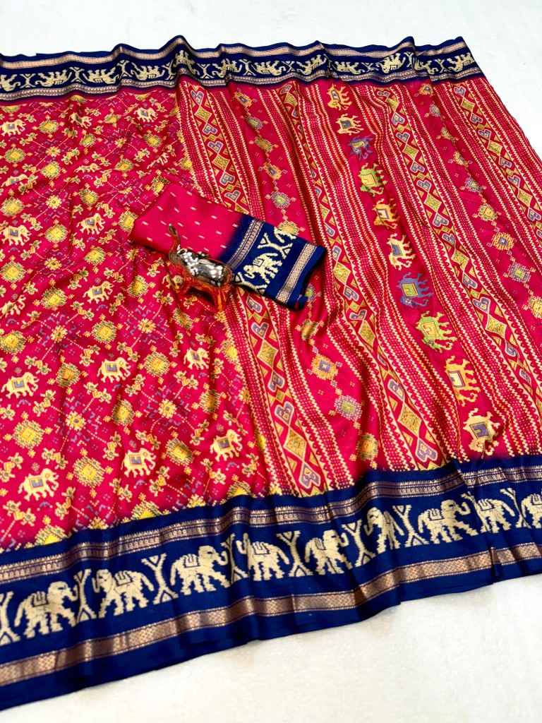 PURE SOFT TUSSER PATOLA PRINTED SAREE AT WHOLESALE PRICE