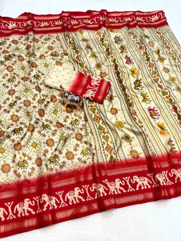 PURE SOFT TUSSER PATOLA PRINTED SAREE AT WHOLESALE PRICE