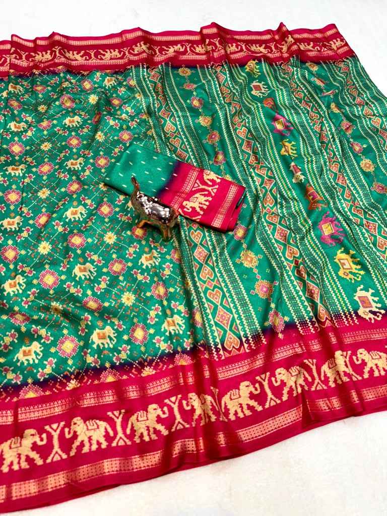PURE SOFT TUSSER PATOLA PRINTED SAREE AT WHOLESALE PRICE