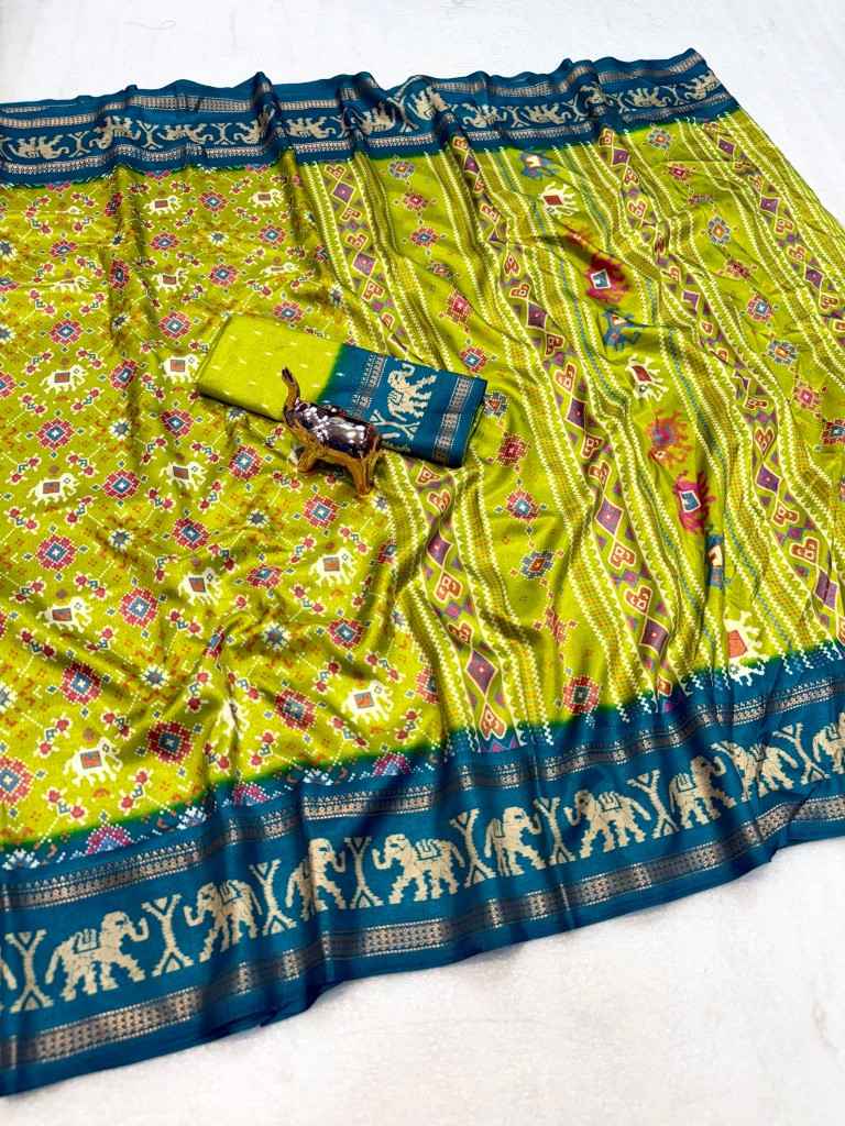 PURE SOFT TUSSER PATOLA PRINTED SAREE AT WHOLESALE PRICE