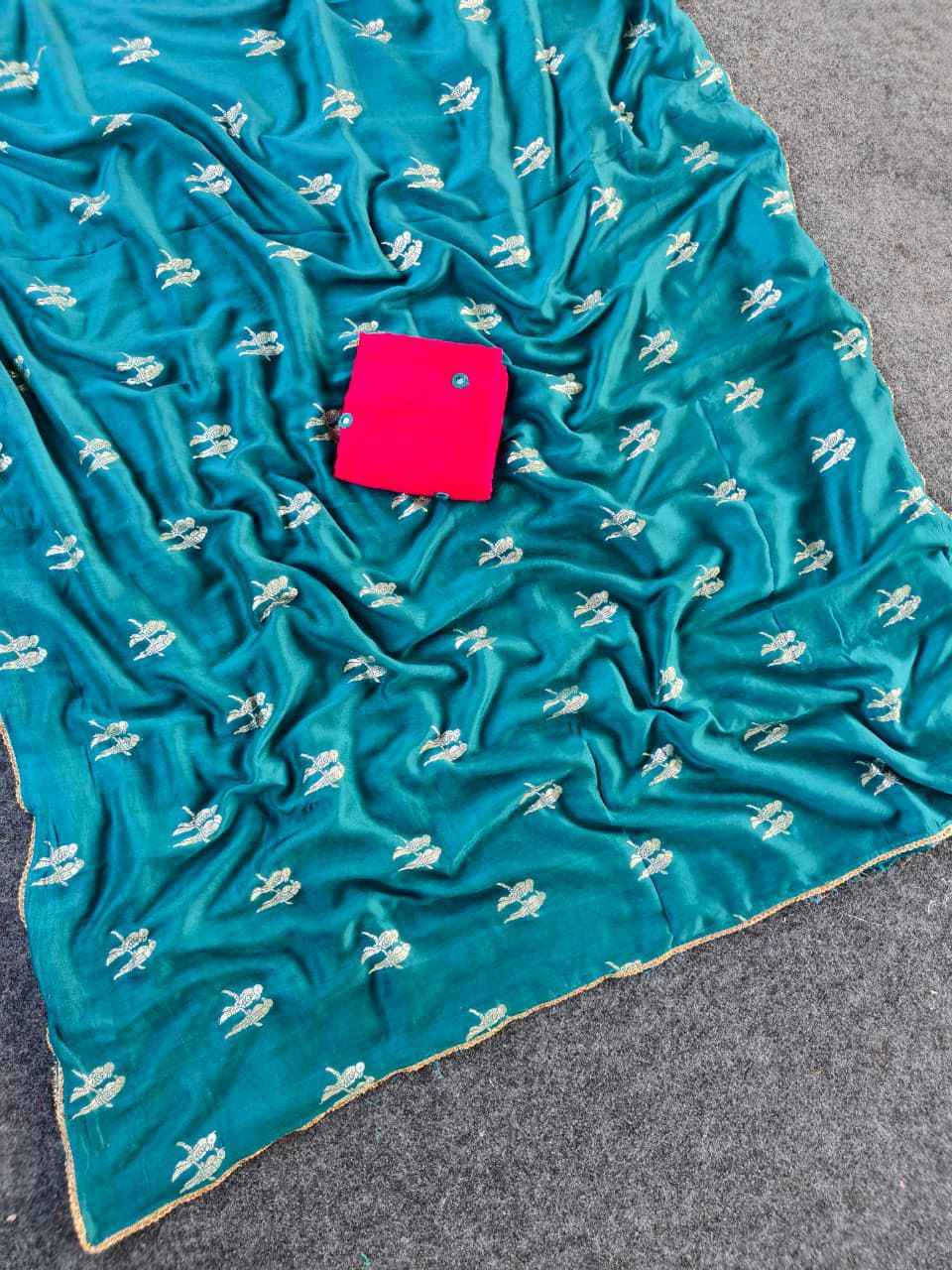 PURE VISCOSE CHIFFON GEORGETTE MEENAKARI WEAVING SAREE AT WHOLESALE PRICE