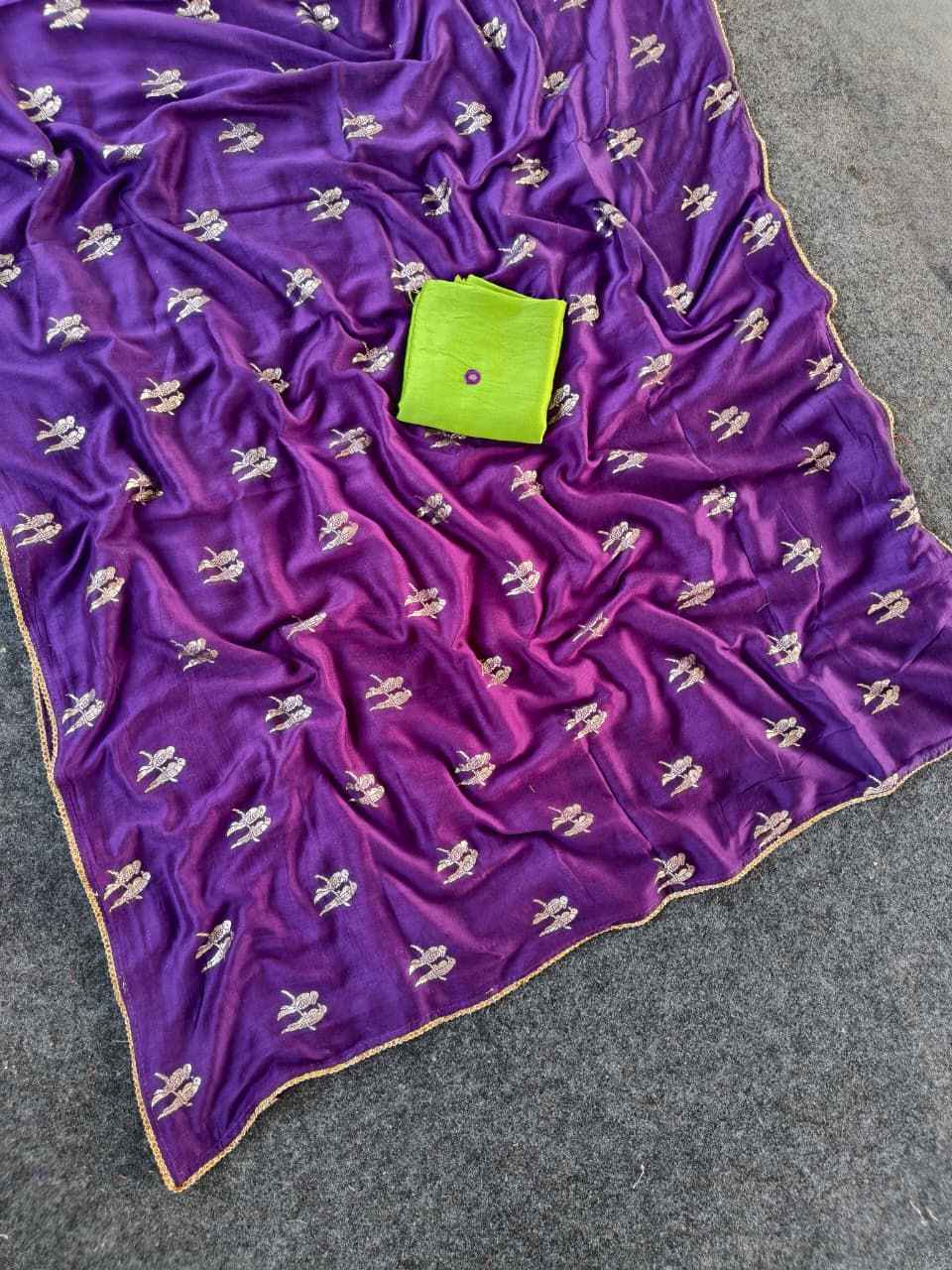 PURE VISCOSE CHIFFON GEORGETTE MEENAKARI WEAVING SAREE AT WHOLESALE PRICE