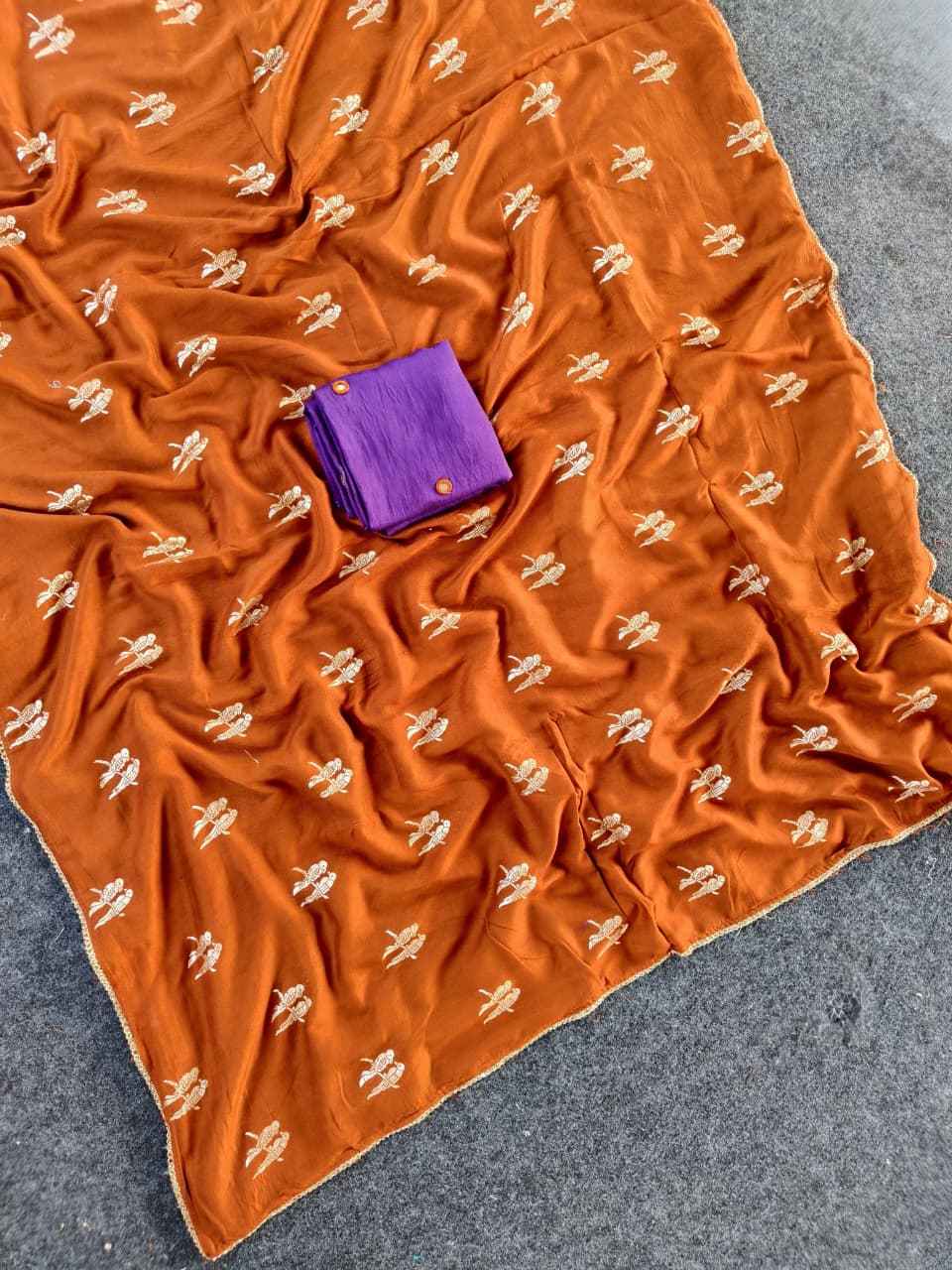 PURE VISCOSE CHIFFON GEORGETTE MEENAKARI WEAVING SAREE AT WHOLESALE PRICE